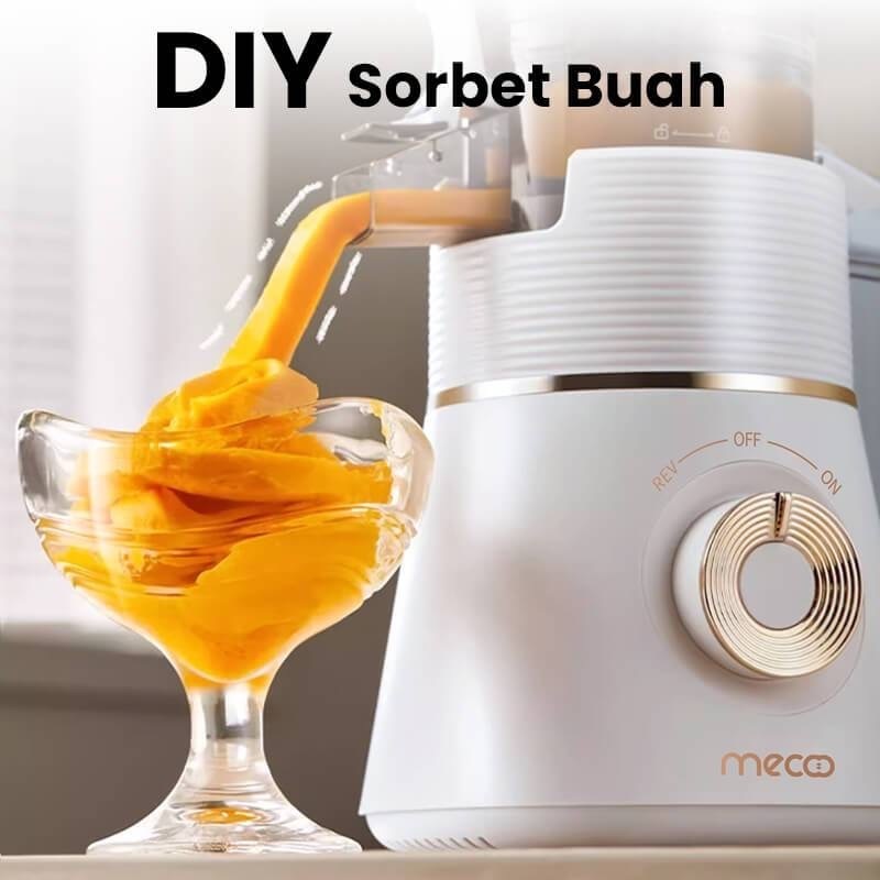 Mecoo Aesthetic Slow Juicer Extra Big Mouth Easy Juice Filter-Free Easy Clean 100 Low Watt MC6002