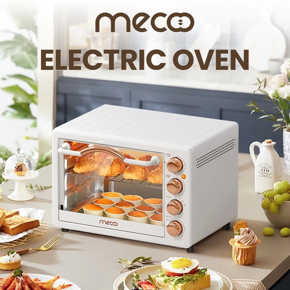 MECOO Aesthetic Electric Oven 22 Liter | Oven Listrik Low Watt 400-800W Pemanggang Kue Garansi Resmi