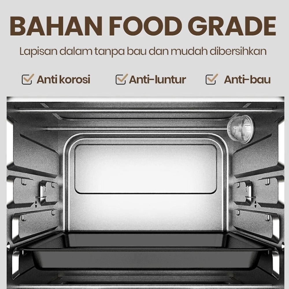 MECOO Aesthetic Electric Oven 22 Liter | Oven Listrik Low Watt 400-800W Pemanggang Kue Garansi Resmi