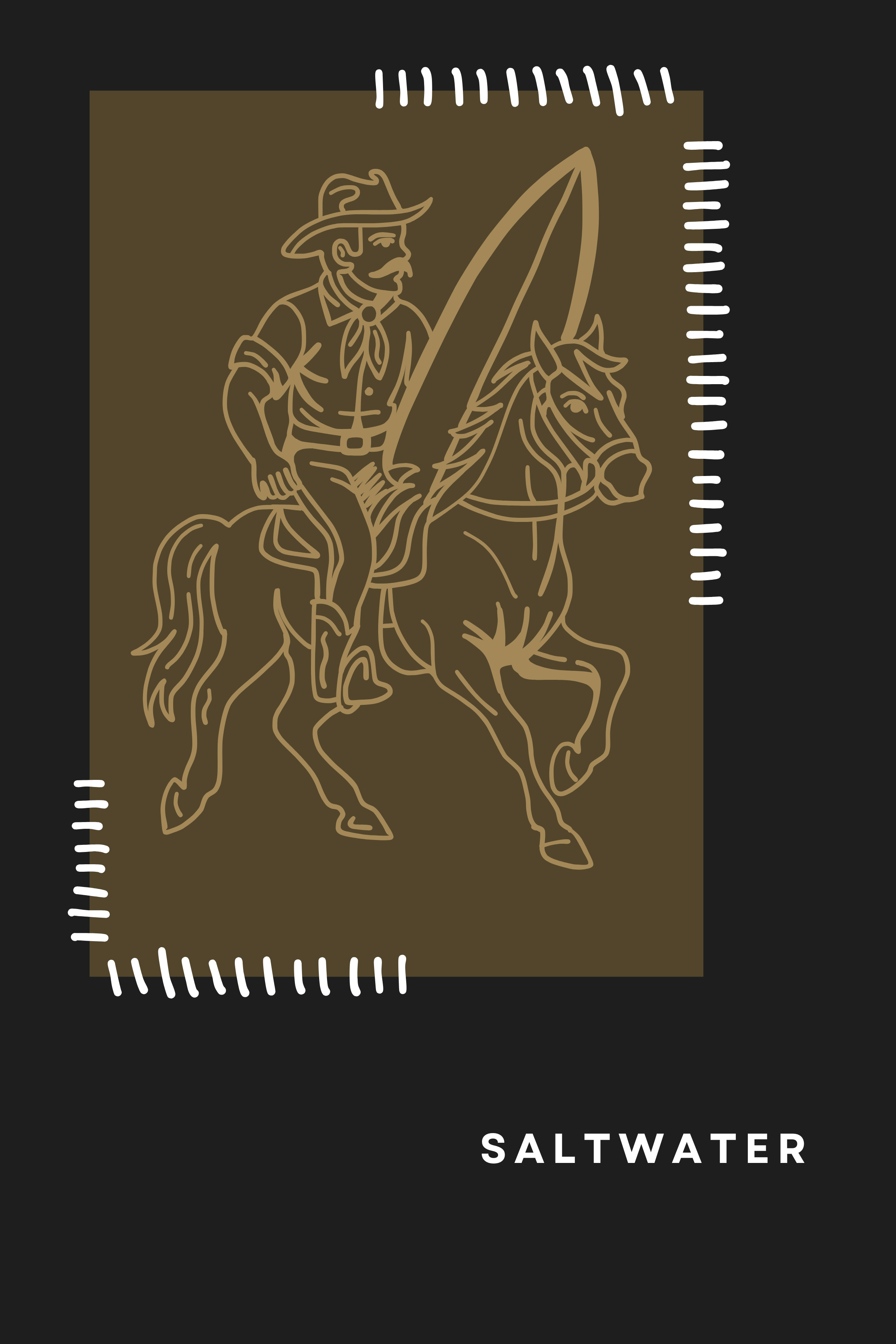 Saltwater Cowboy 3 Coastal Style Print