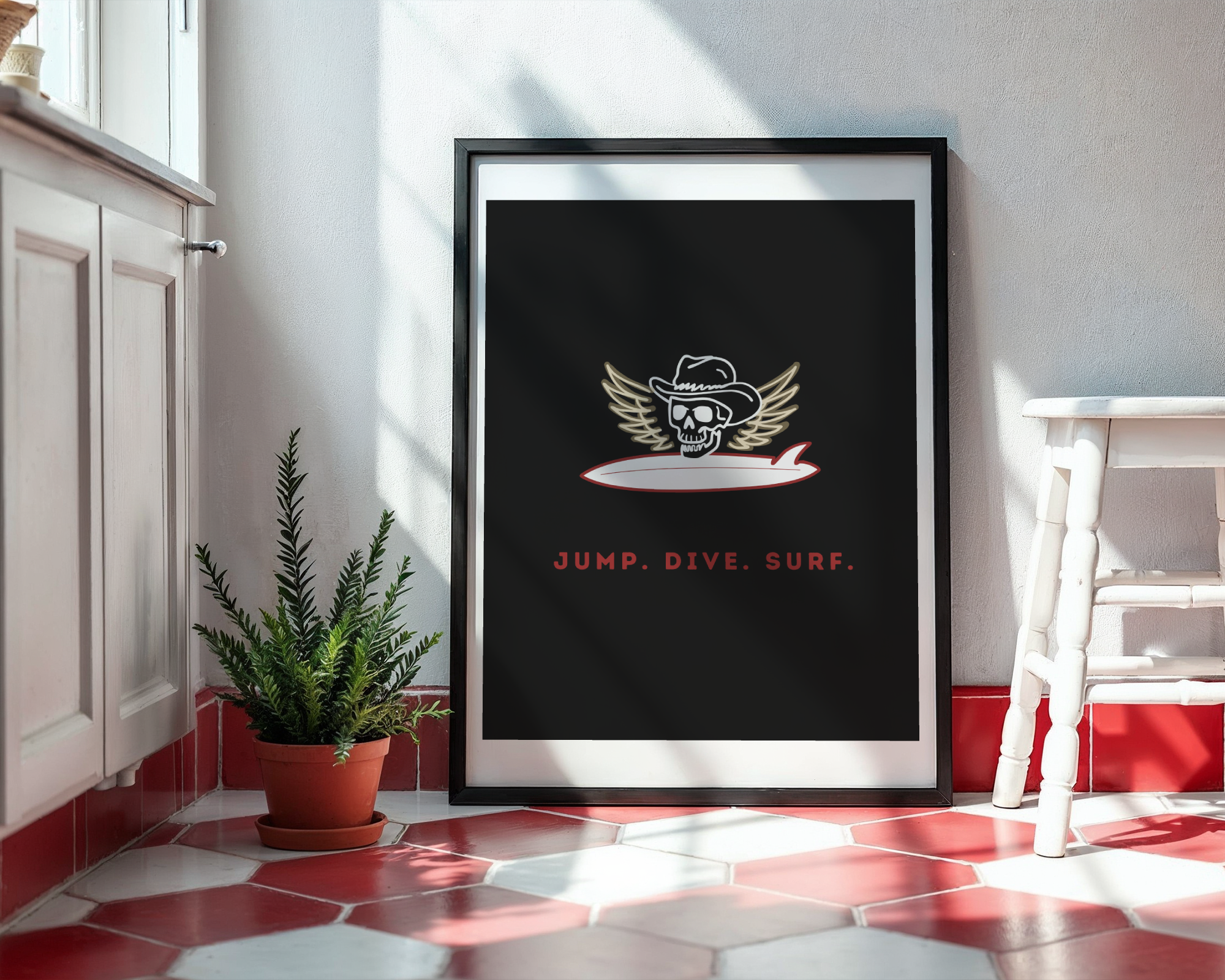 Jump. Dive. Surf. - Kommando Surf Ko Collab Print