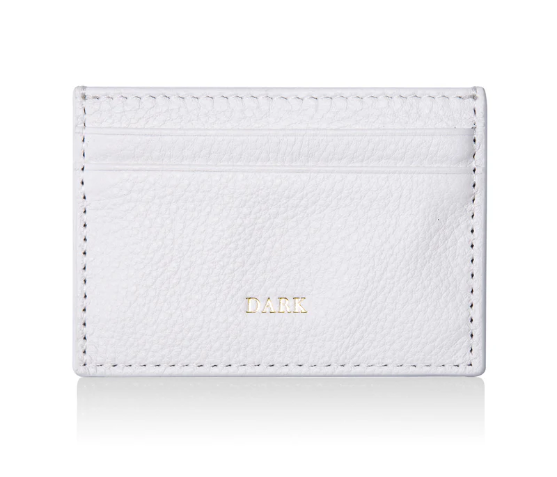 LEATHER CARD HOLDER, WHITE
