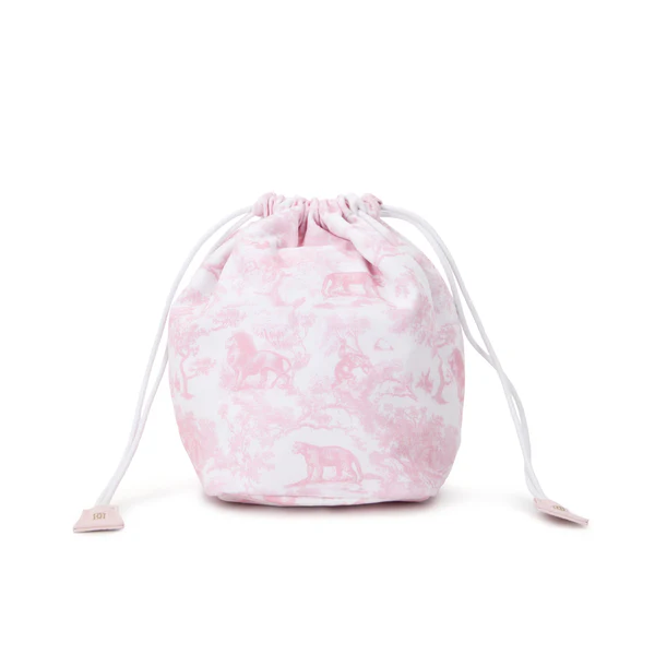 LEATHER BUCKET BAG MINI, PALE ROSE