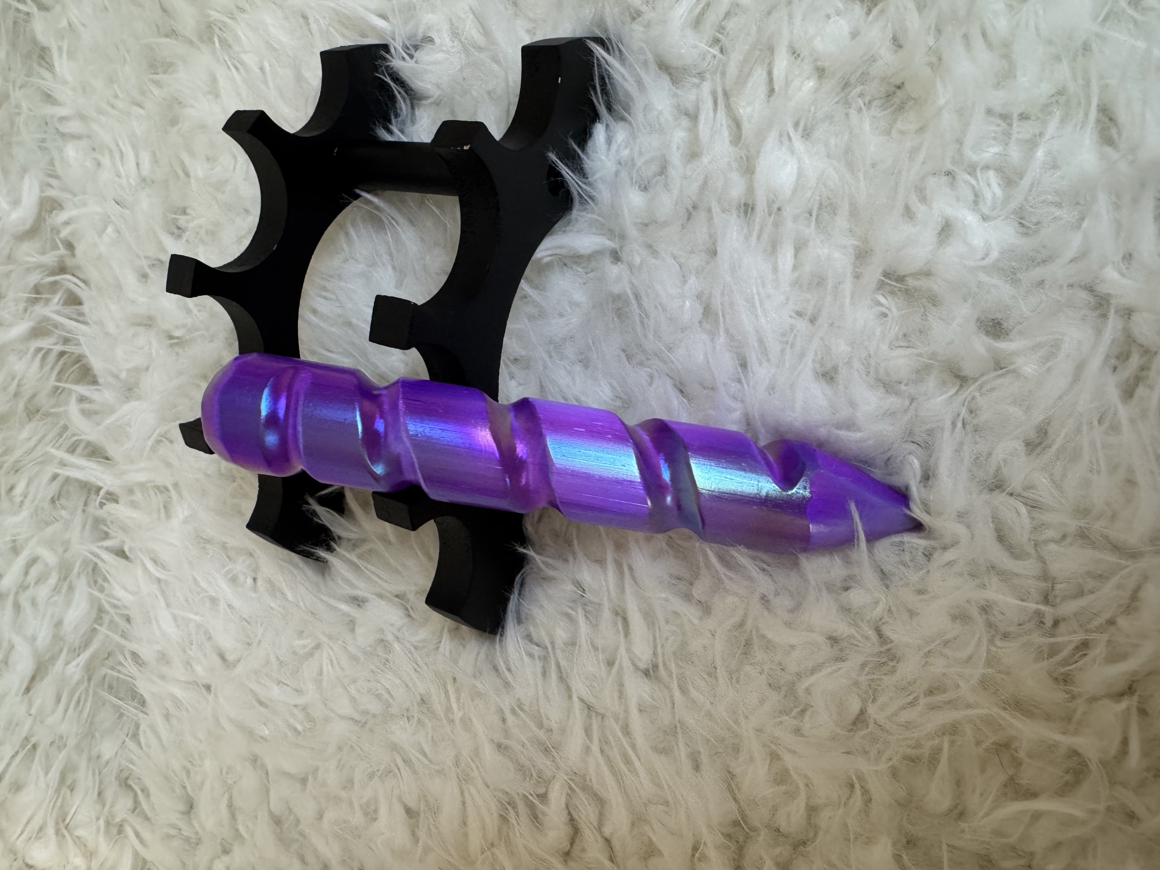 Purple Aura Selenite Wand
