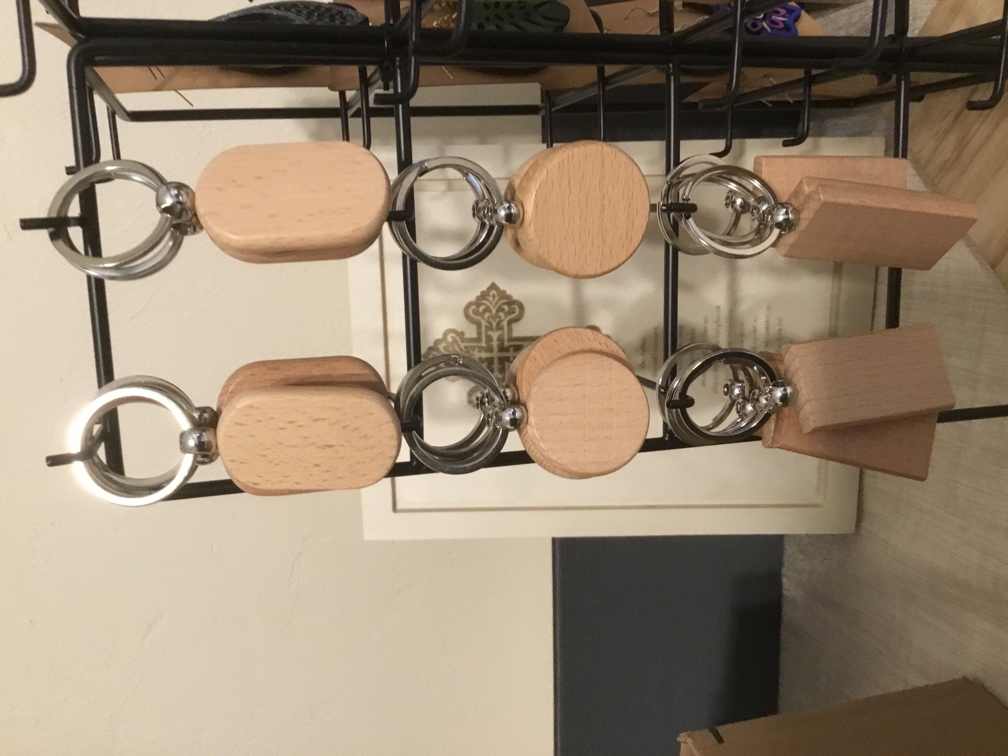 Laser Engraved Wooden Keychain - Customized ( Circle Shape )