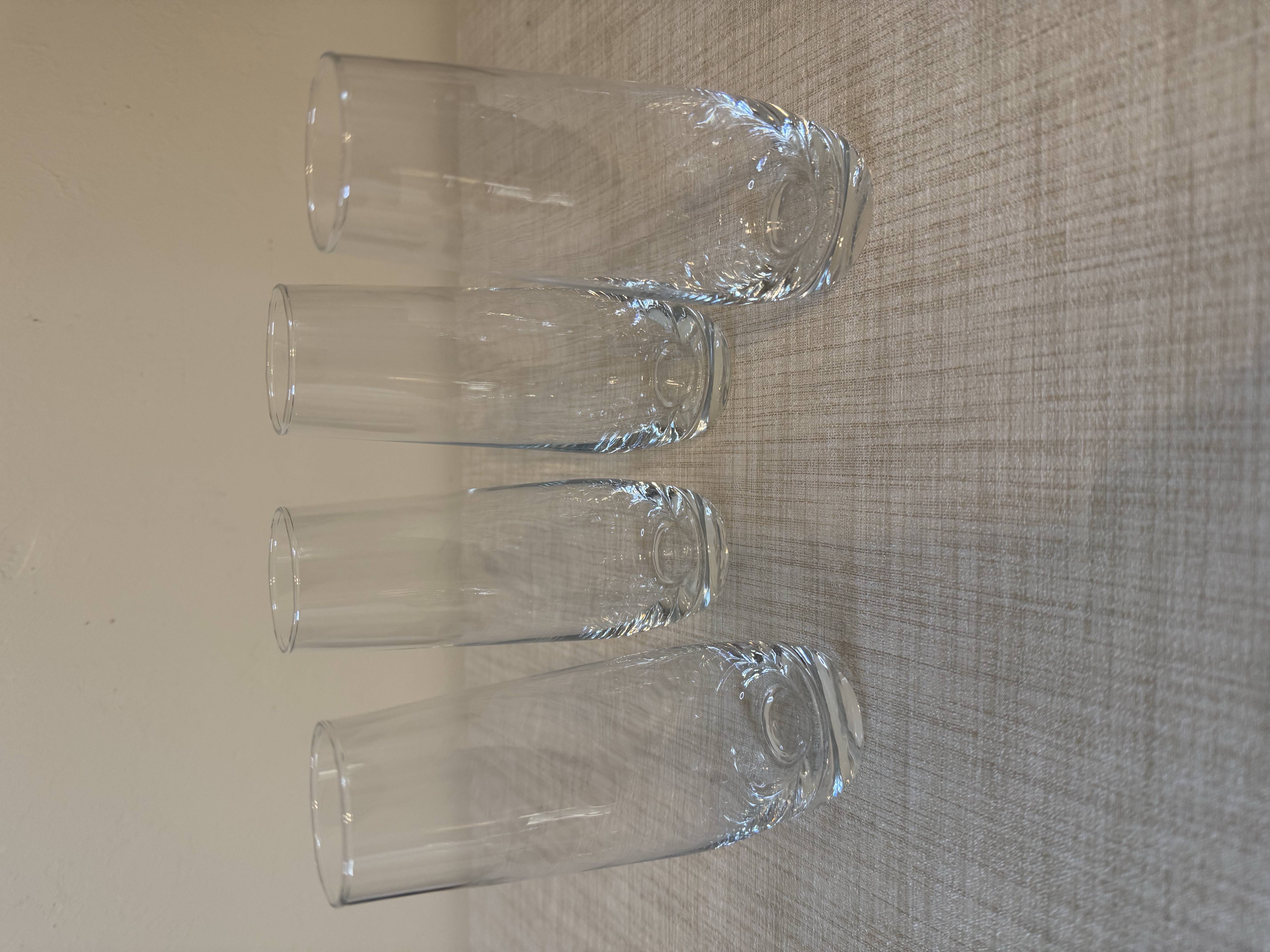 Customized Laser Engraved 4 Stemless Flute Glasses 7oz