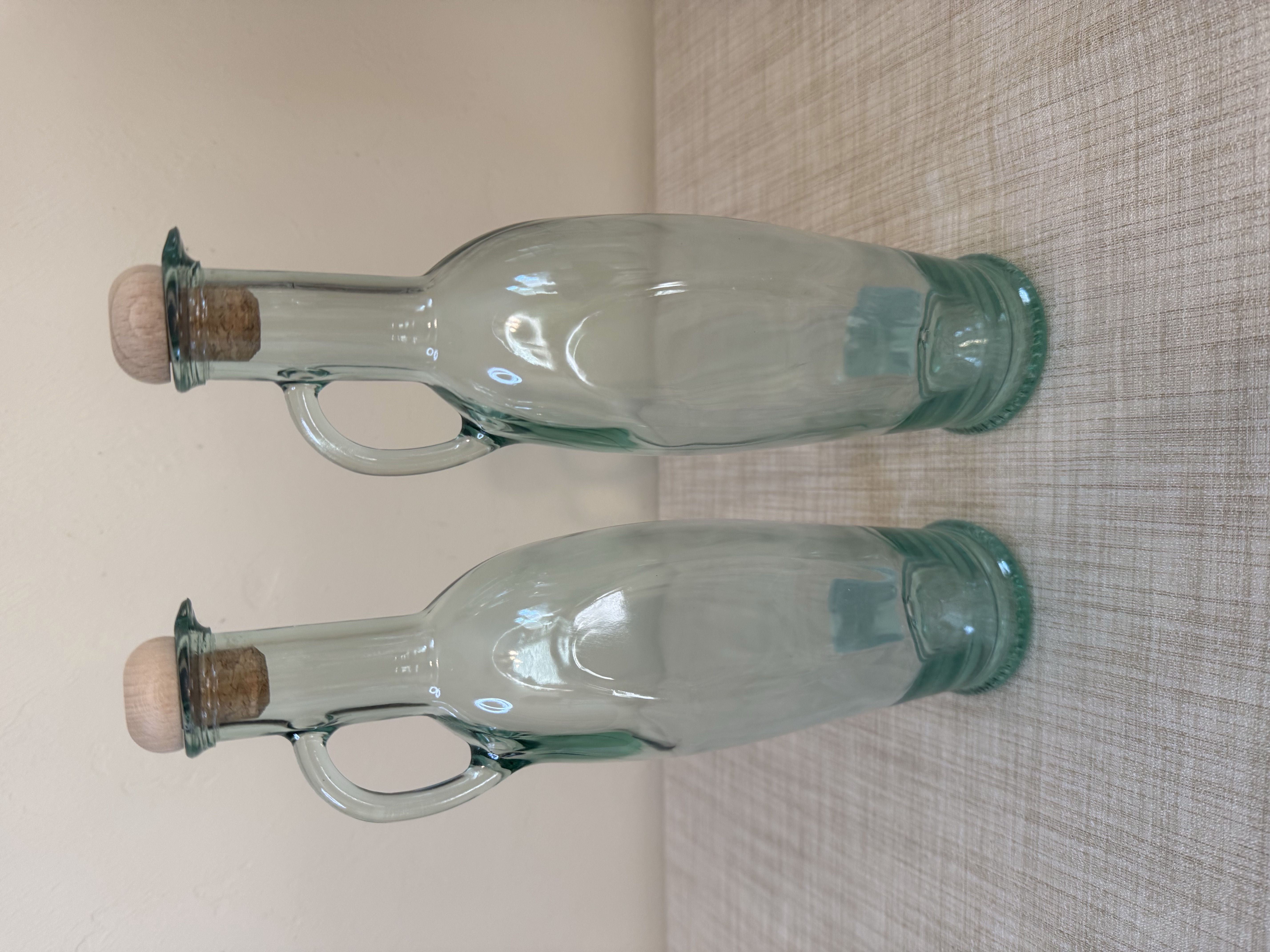 Customized Laser Engraved Oil/Vinegar Cruets with Wood/Cork Stopper