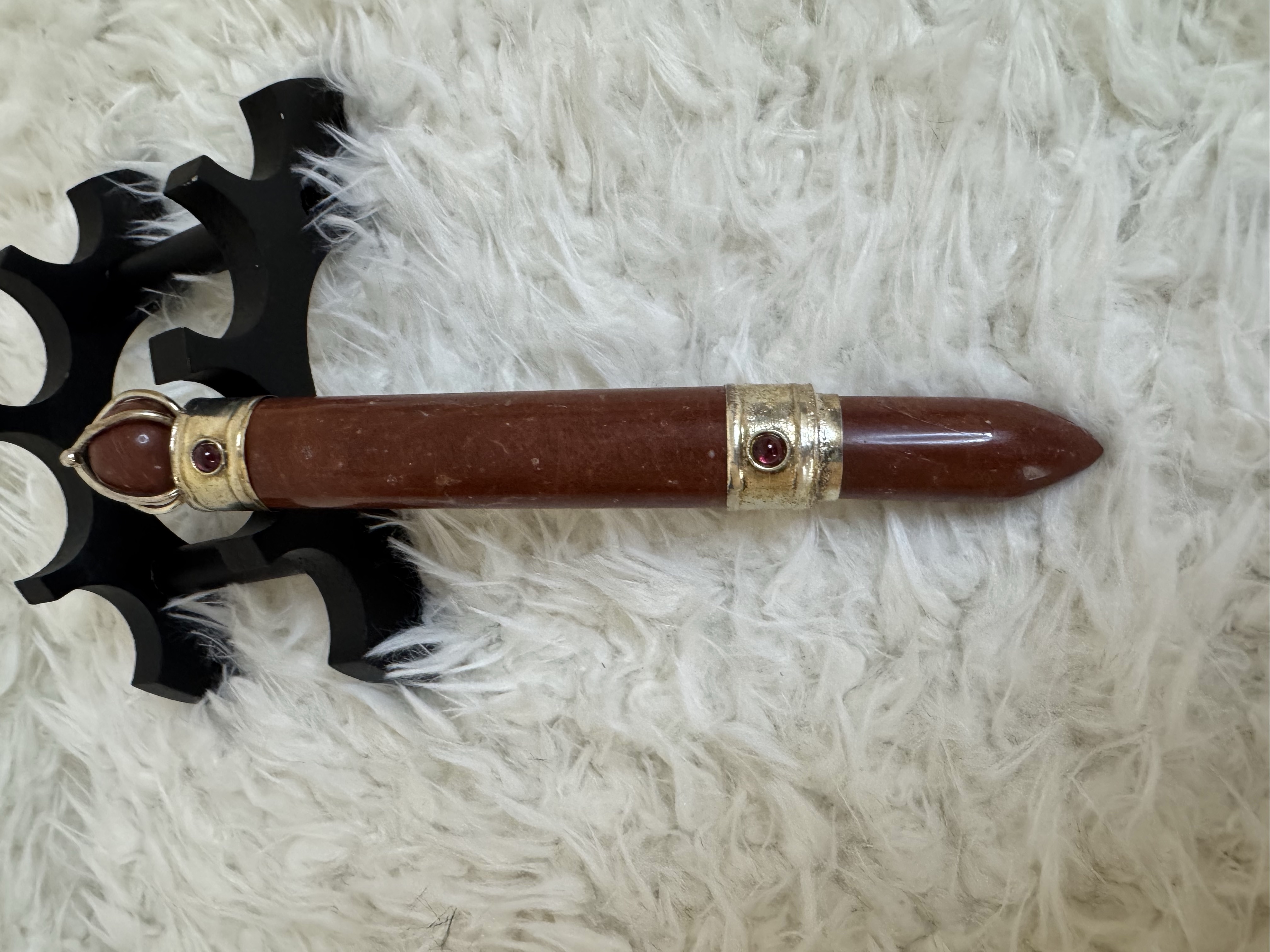 Carnelian with .925 Sterling Silver Wand 7.5 inches
