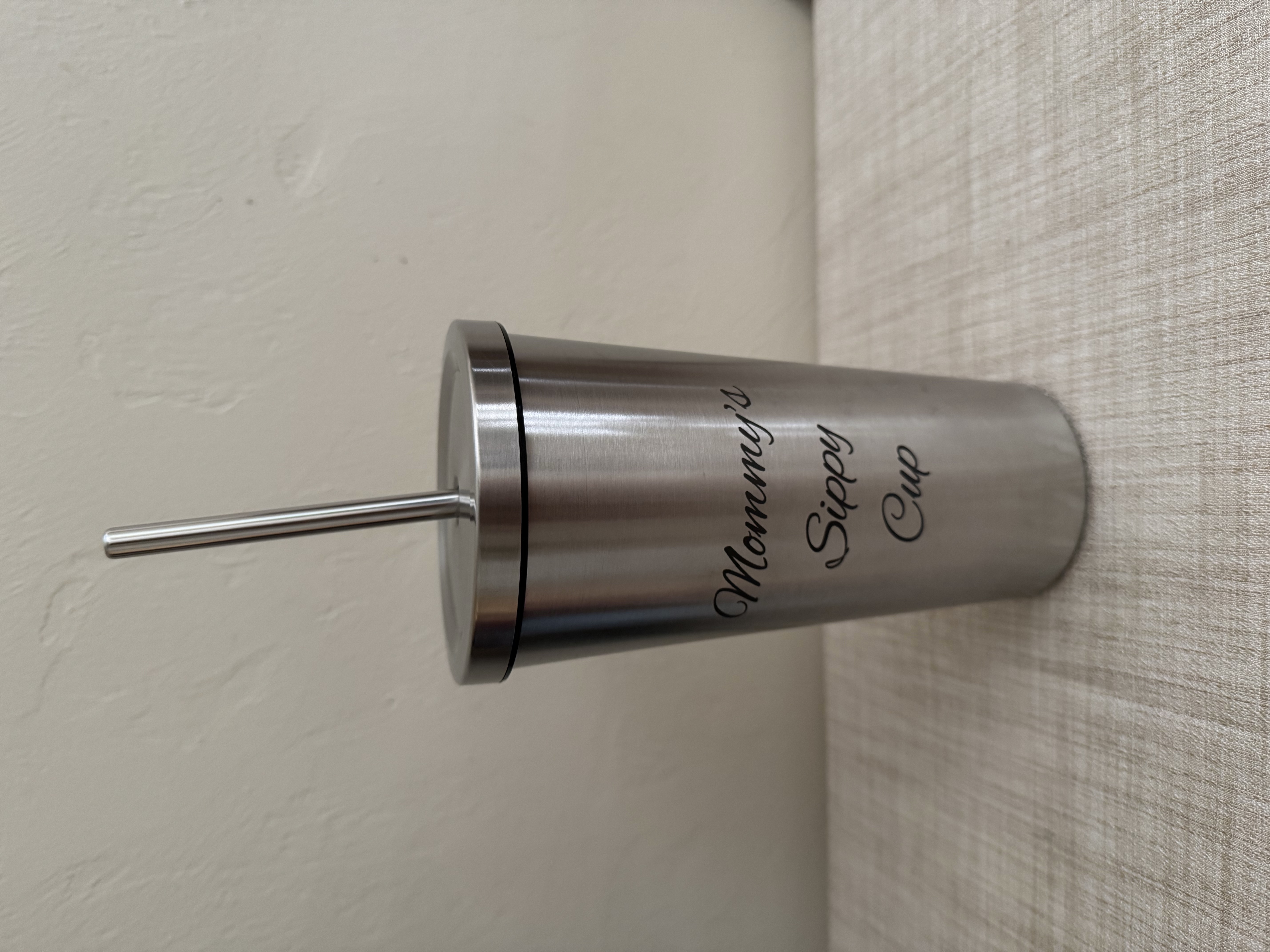 Customized Laser Engraved 19 oz Stainless Steel Tumbler with Straw- Mommy’s Sippy Cup