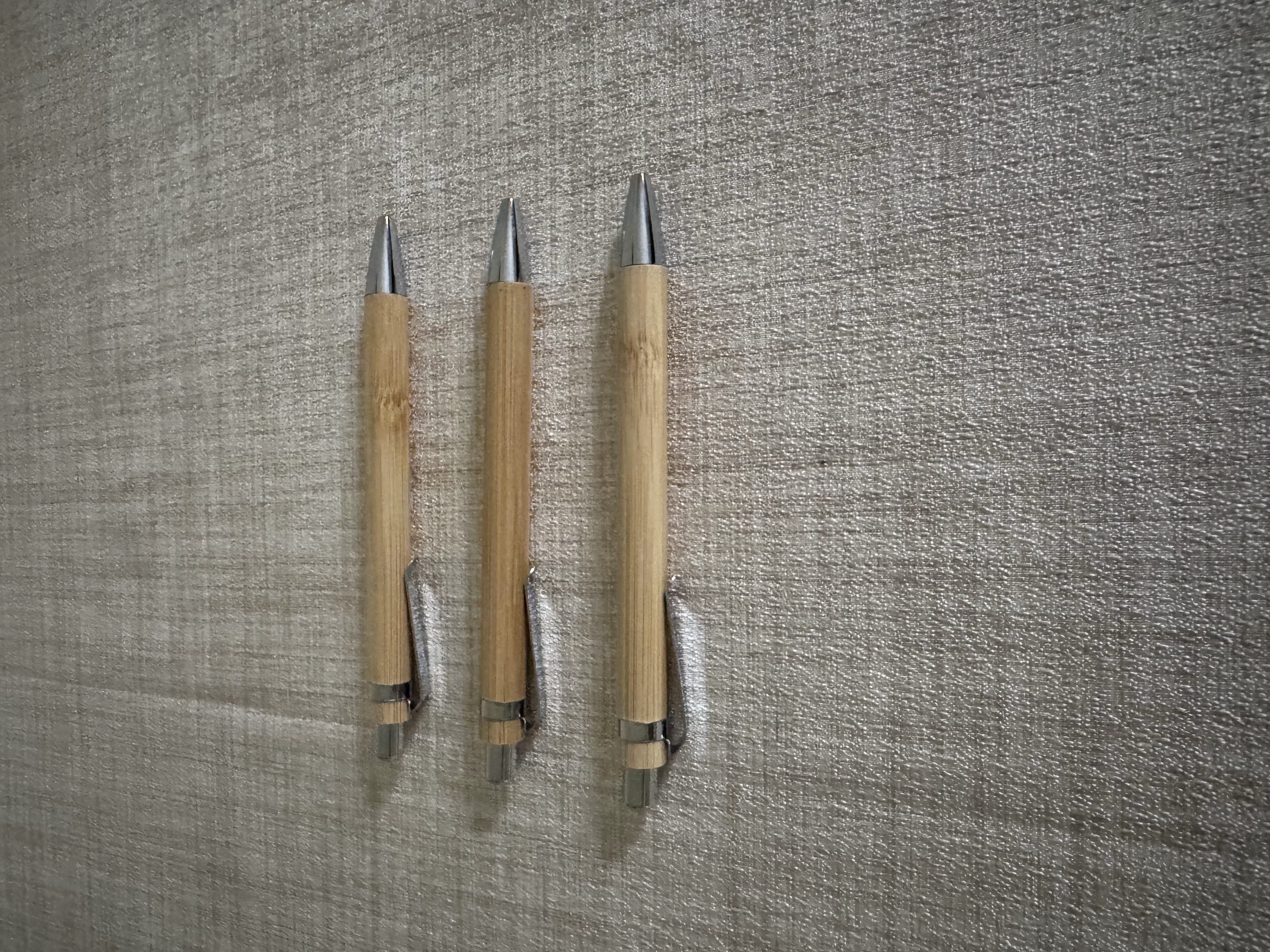 Customized Laser Engraved Bamboo Pen - Blue Ink