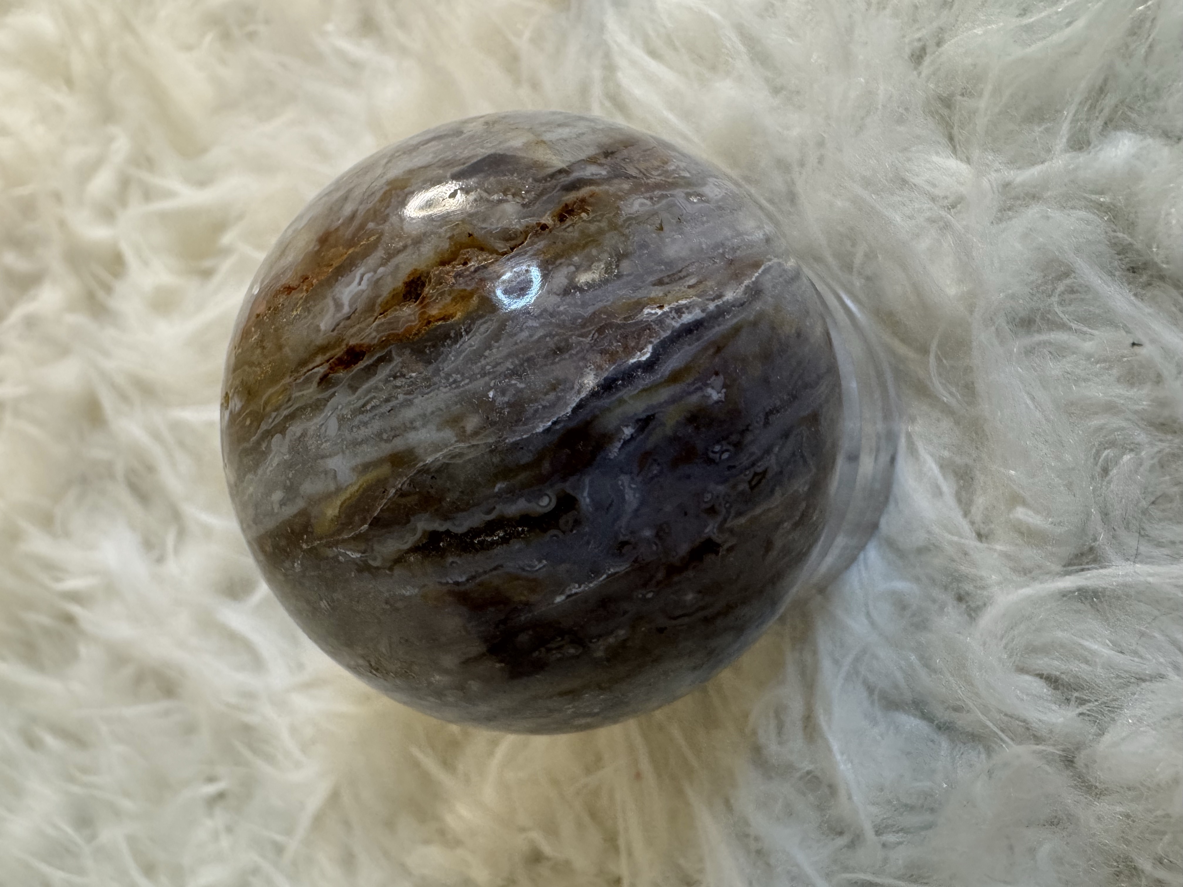 Orca Agate Sphere 2.01 inches 