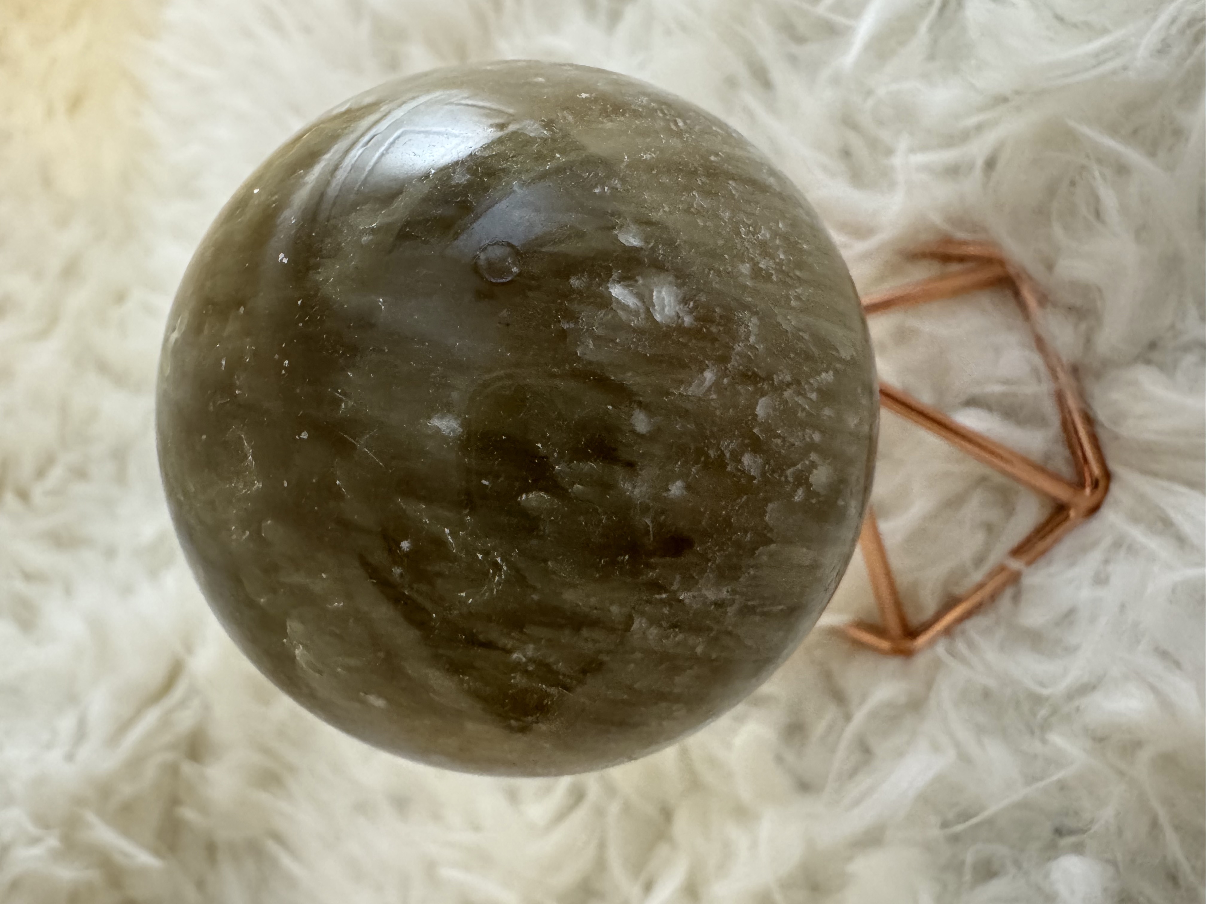 Chrysoberyl Sphere (stand not included) 2.24 inches 