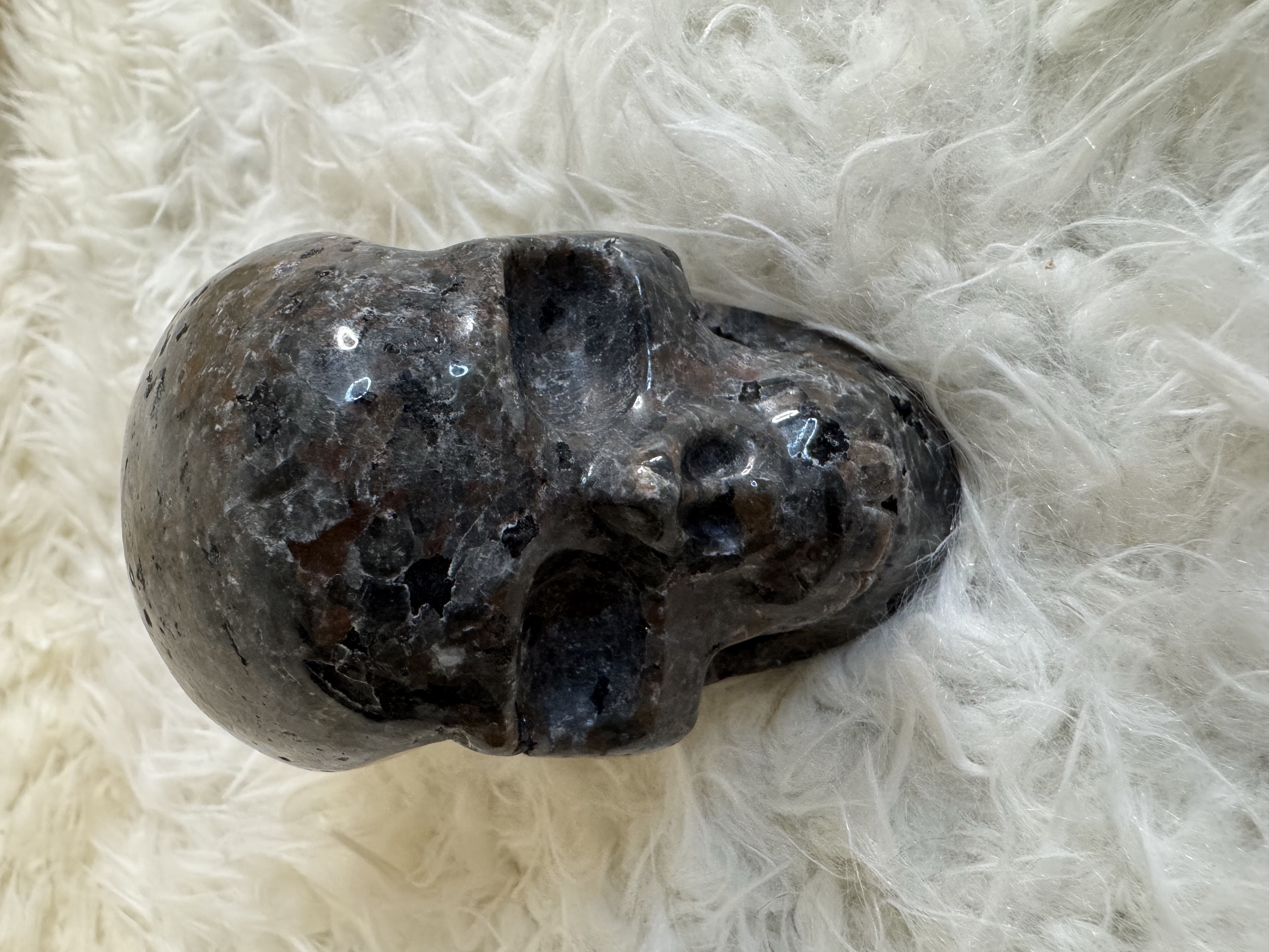 Eudialyte Skull 2.47 in W x 2.82 in H x 3.69 L 