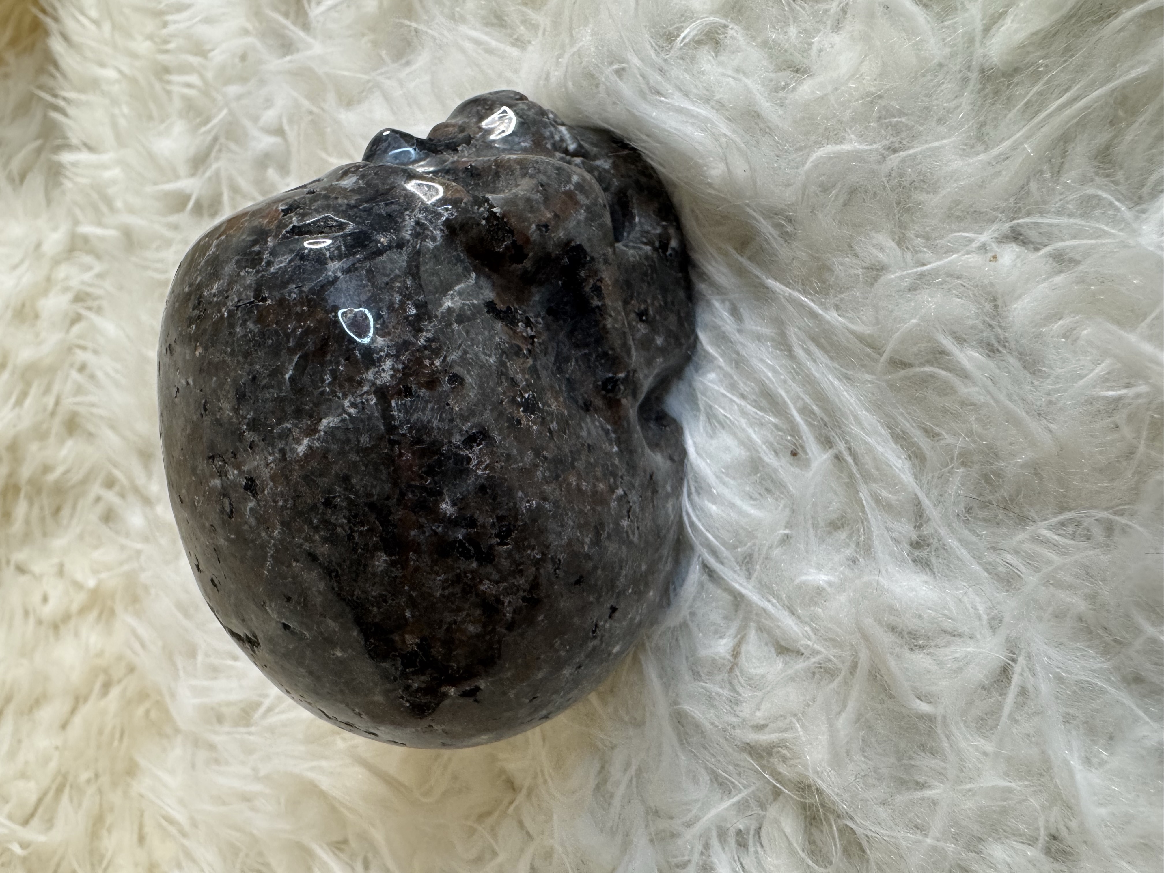Eudialyte Skull 2.47 in W x 2.82 in H x 3.69 L 