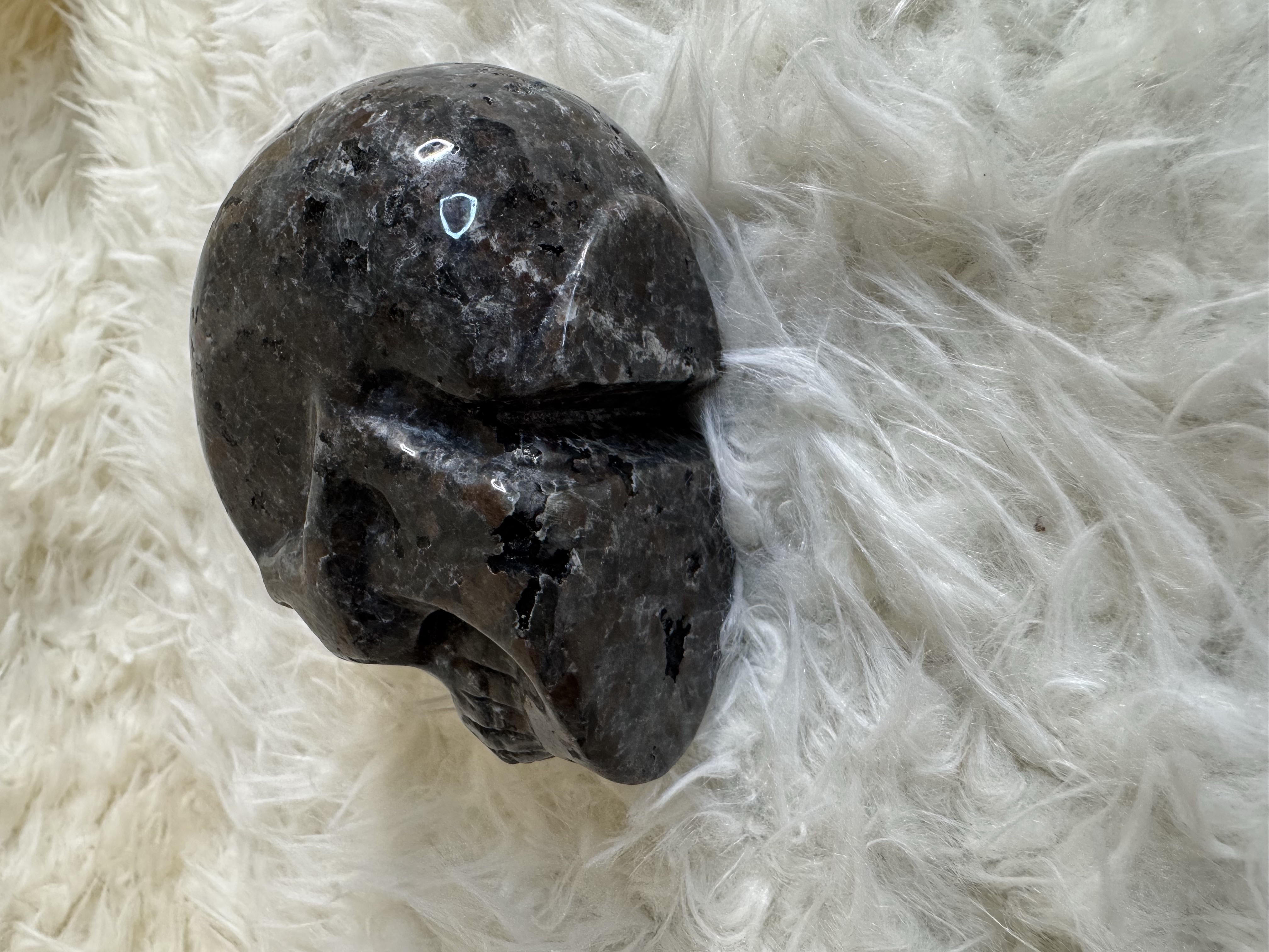 Eudialyte Skull 2.47 in W x 2.82 in H x 3.69 L 