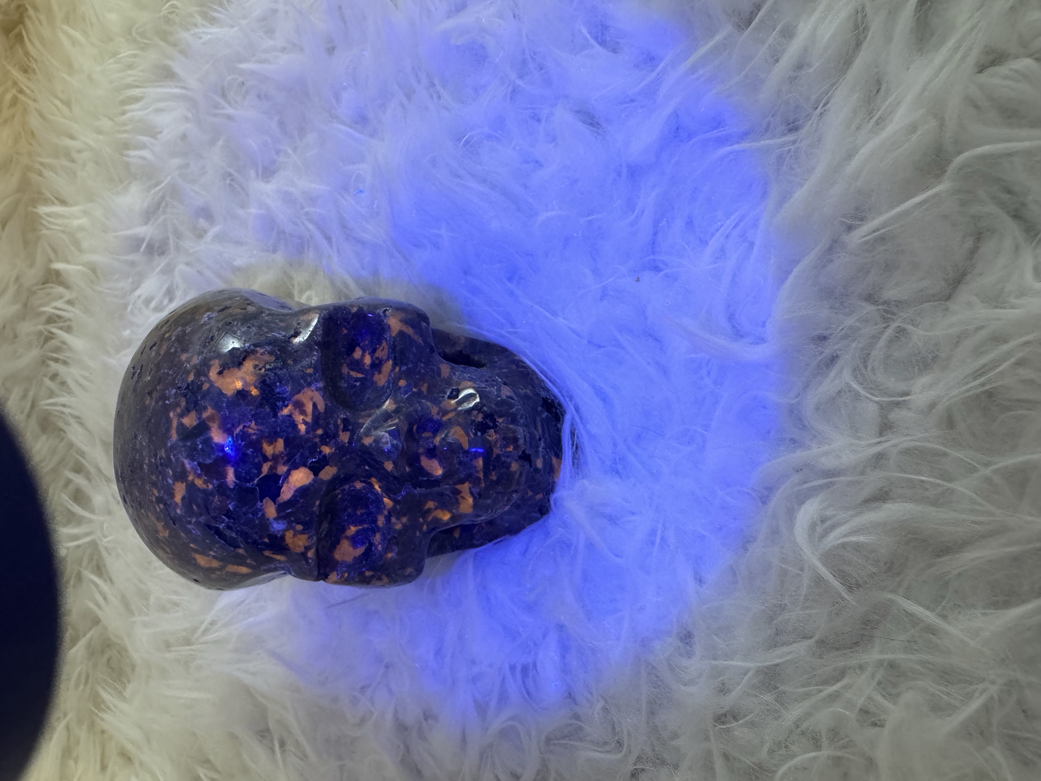 Eudialyte Skull 2.47 in W x 2.82 in H x 3.69 L 