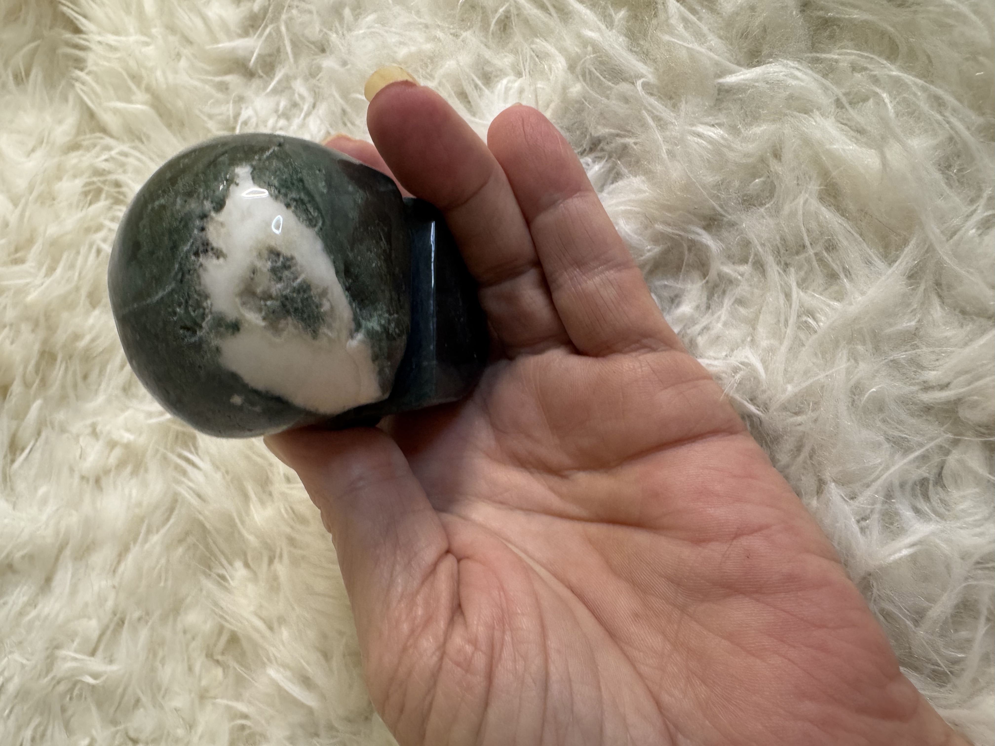 Jade Skull 2.04 in W x 2.23 in H x 2.99 in L 