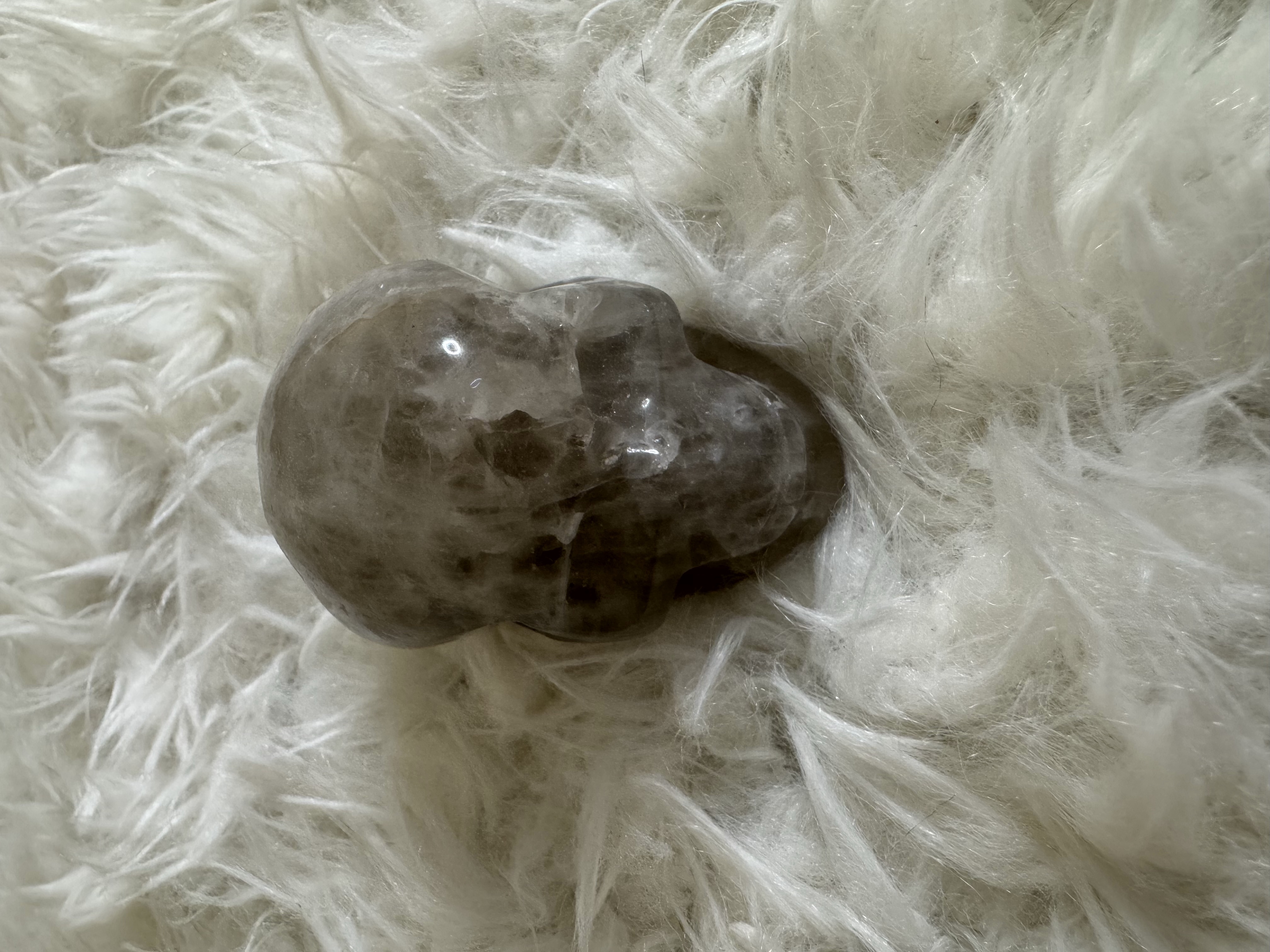 Citrine Skull 1.46 in W x 1.61 in H x 2.16 in L 