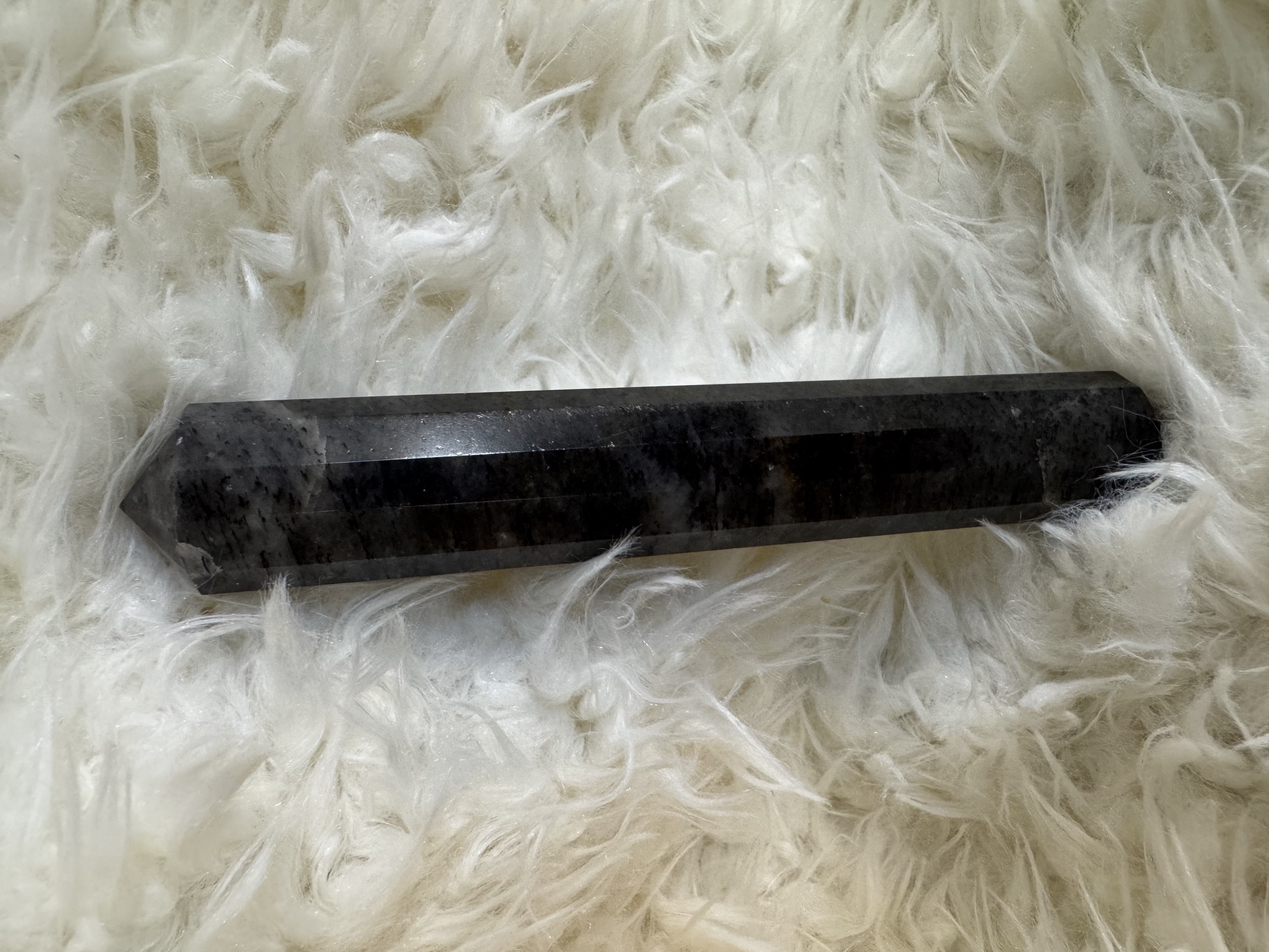 Quartz with Black Tourmaline Vogel for Reiki 5.49in 