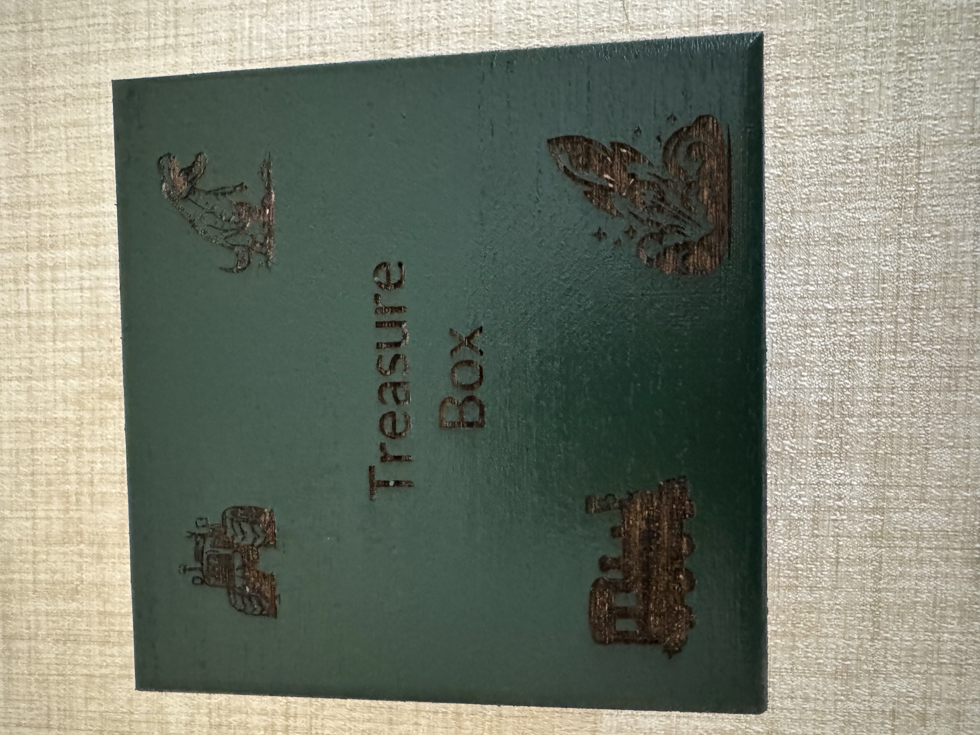Customized Laser Engraved Treasure Box for Boy 