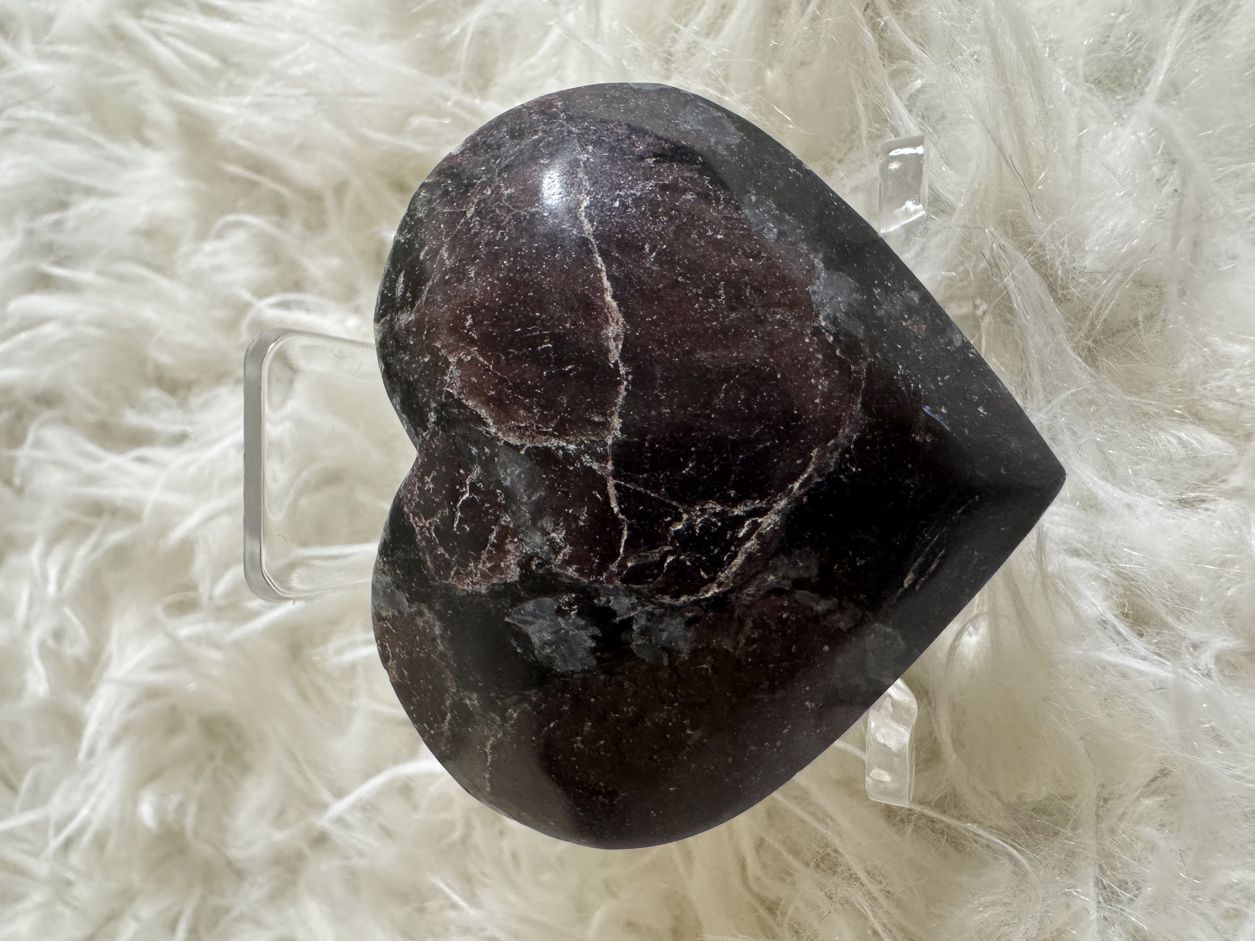 Grounded Manifestation Garnet in Arfvedsonite Heart