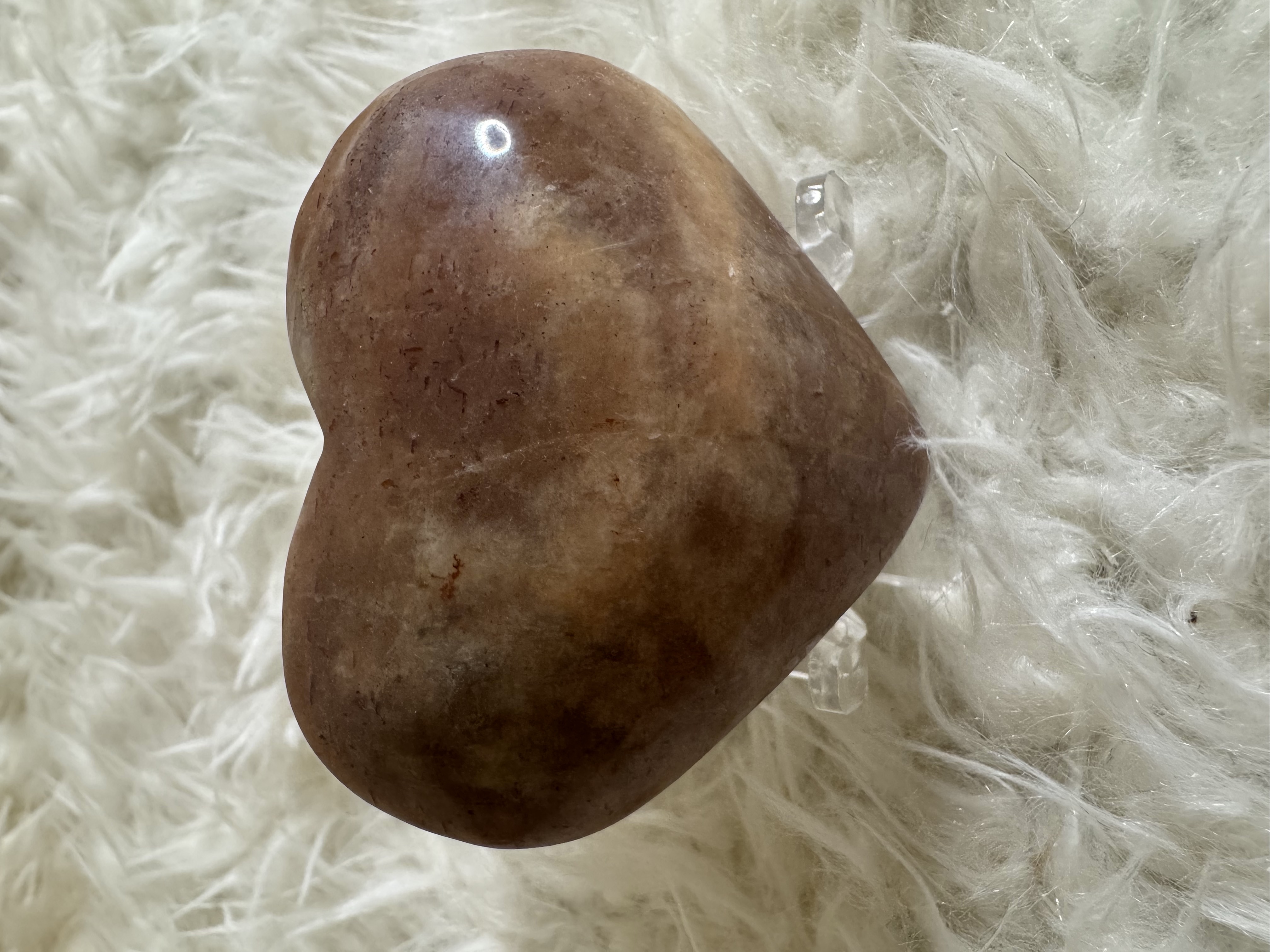 Peach Moonstone in Sunstone Heart 