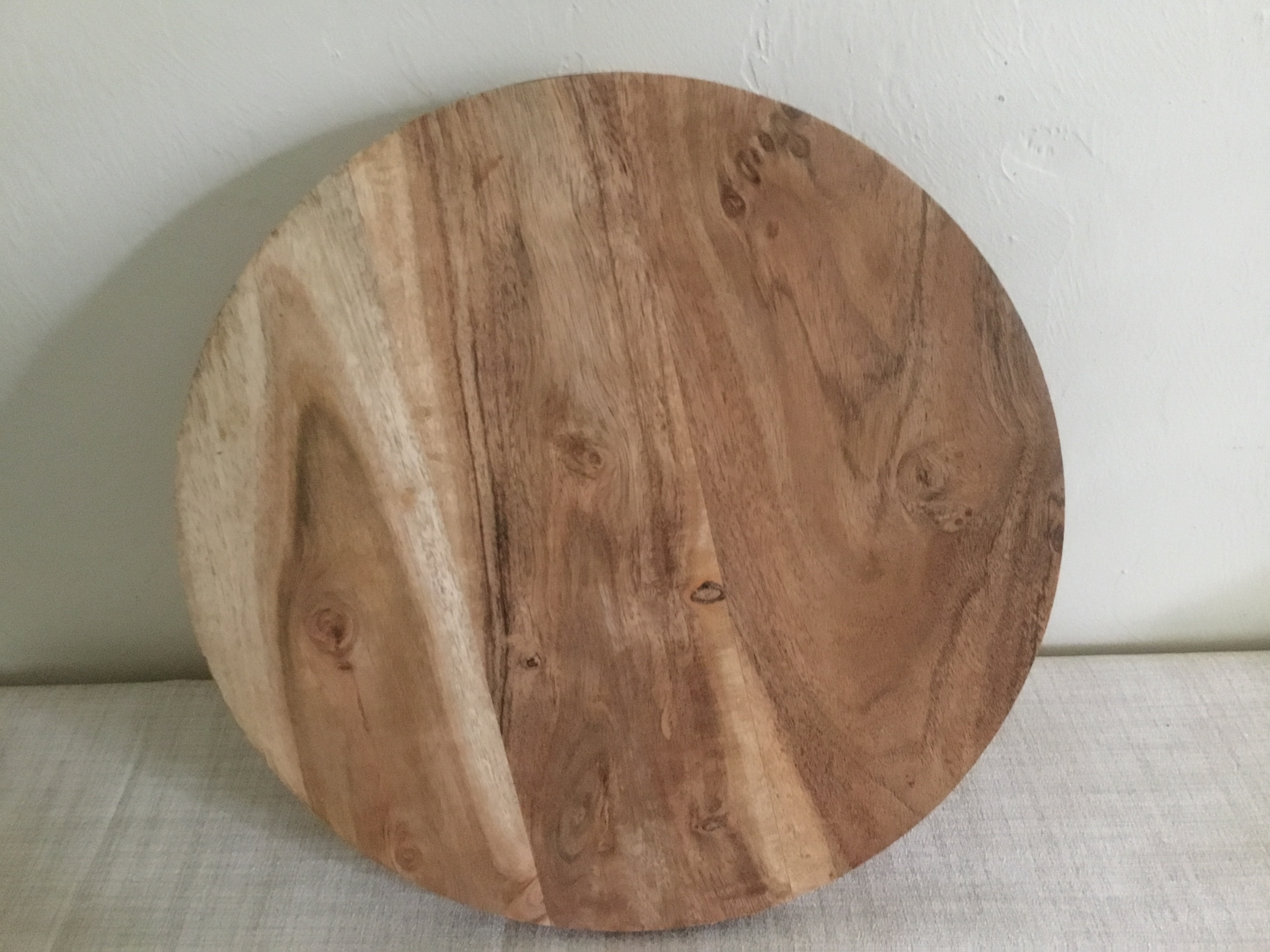 Customized Laser Engraved Round Acacia Wood Trivet/Hot Plate