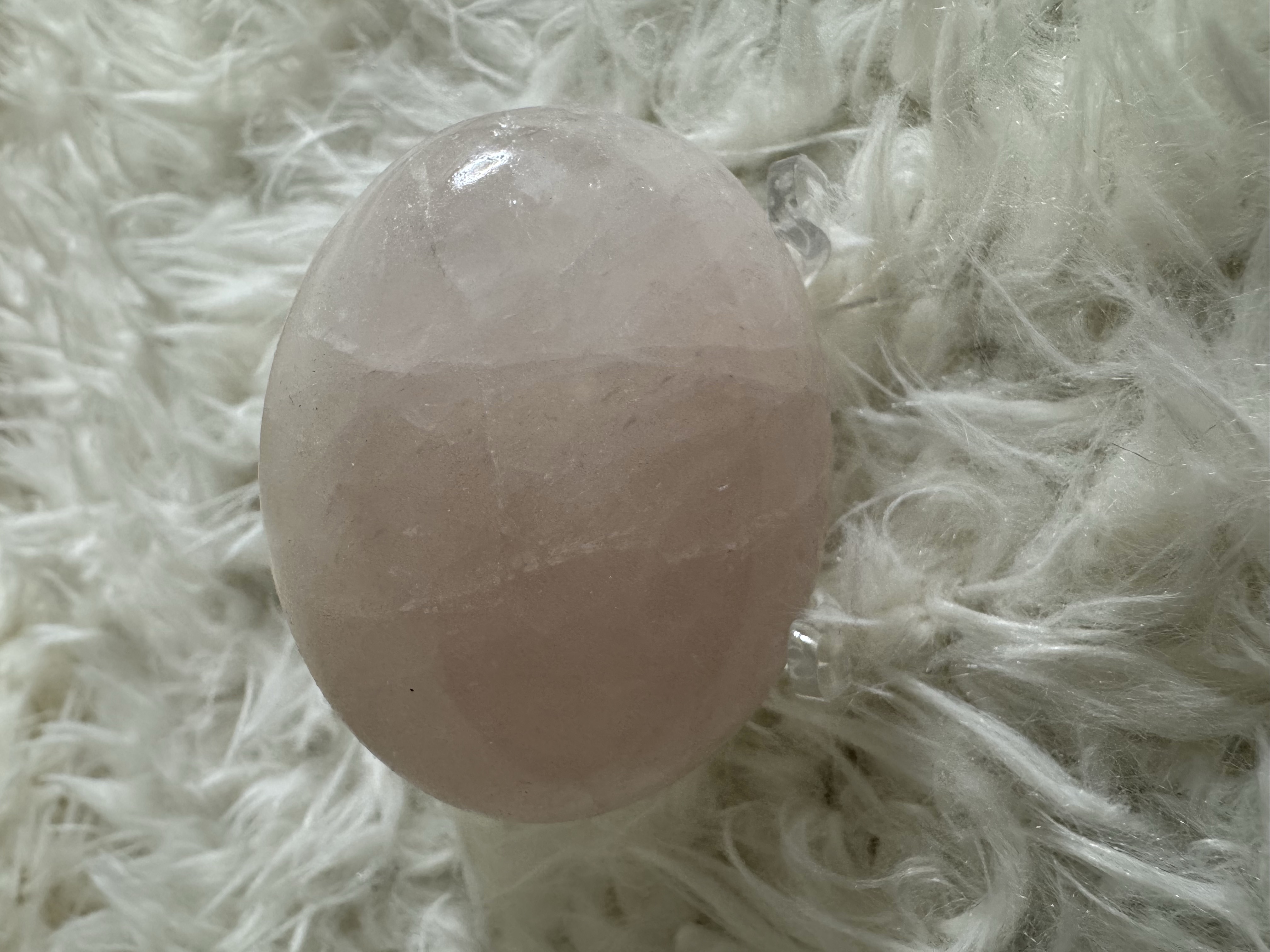Rose Quartz Peace and Love Palm Stone 
