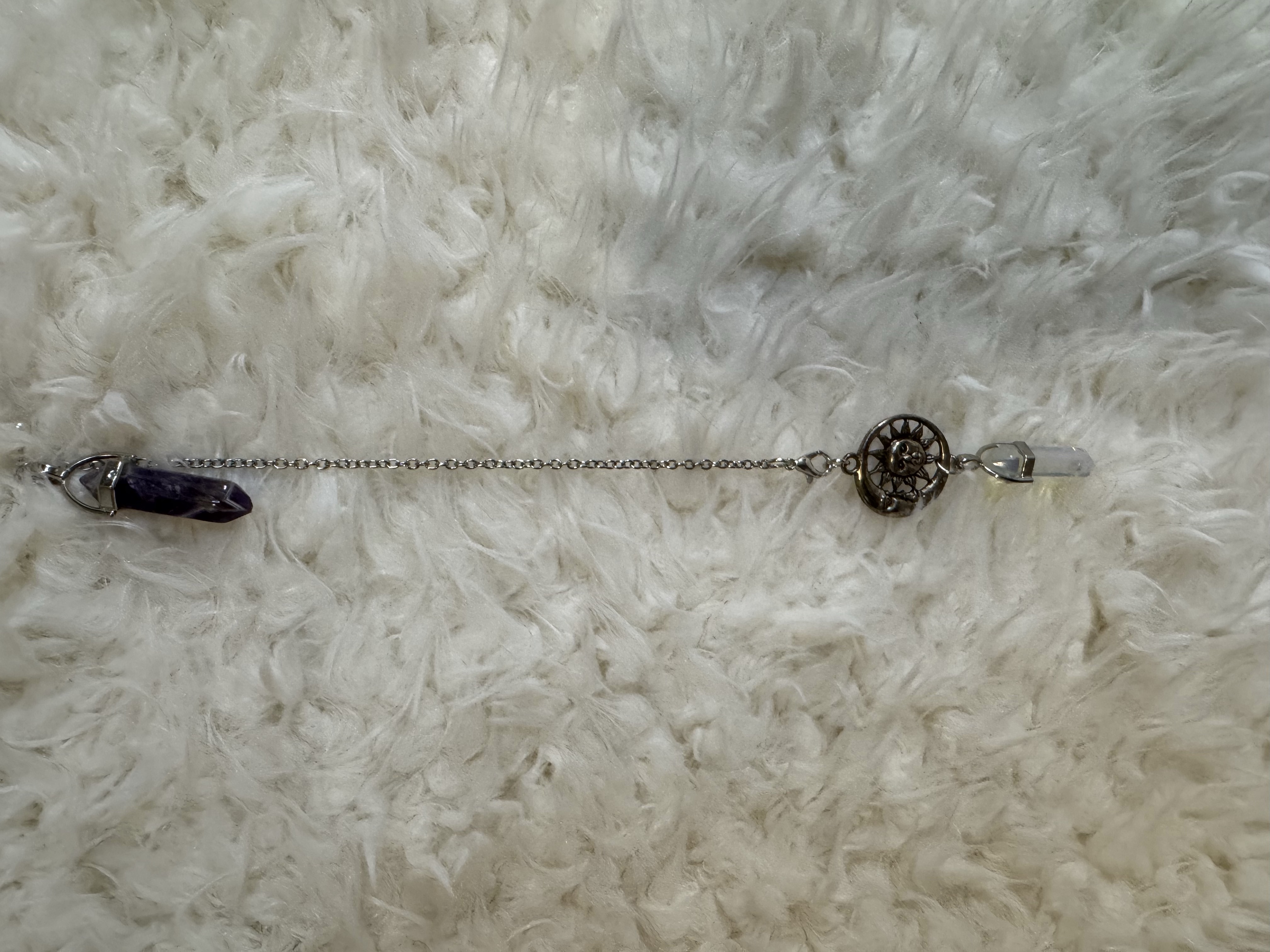 Double Amethyst/Opalite Pendulum 
