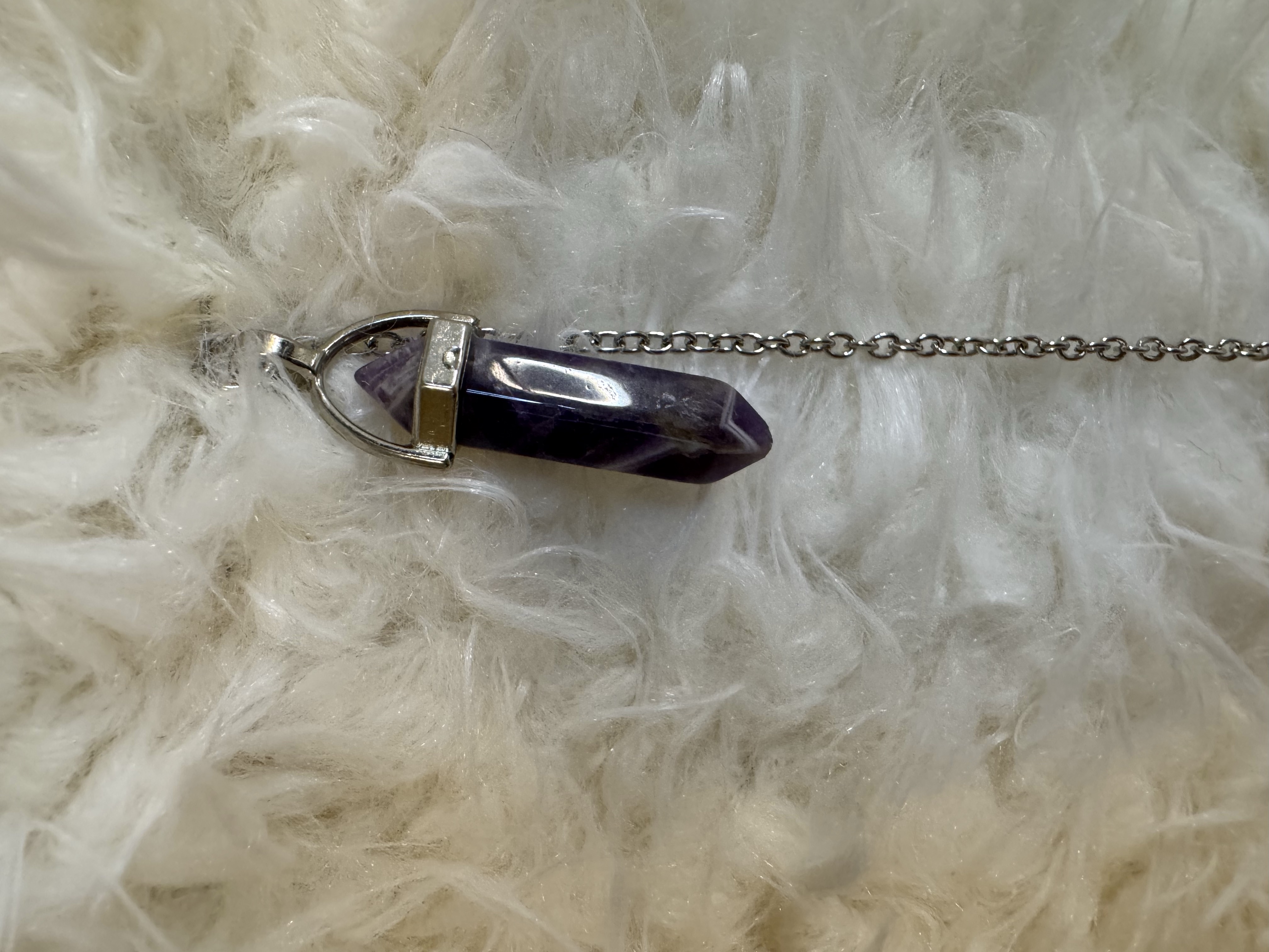 Double Amethyst/Opalite Pendulum 