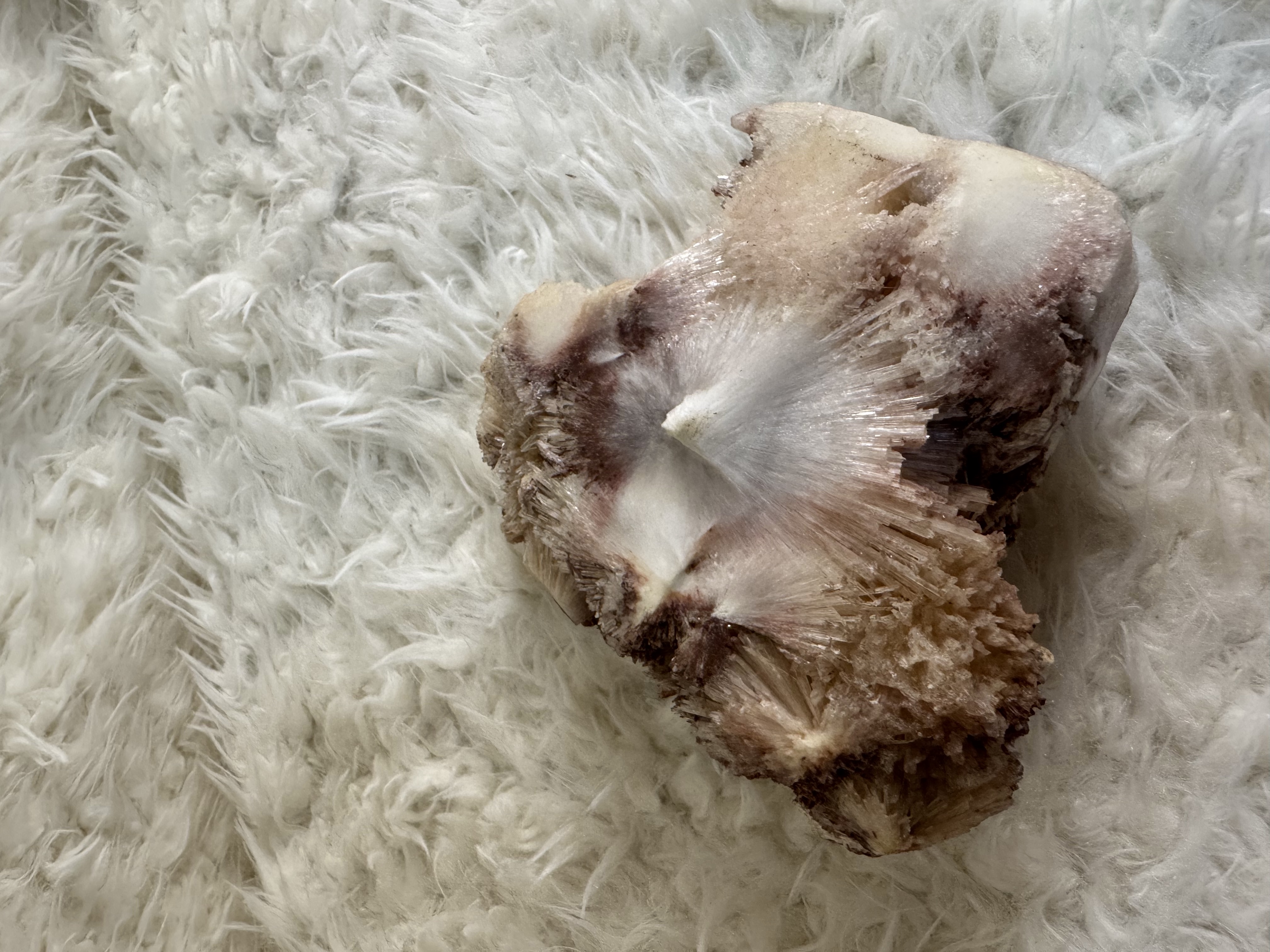 Red and White Scolecite Spiritual Strength Cluster 