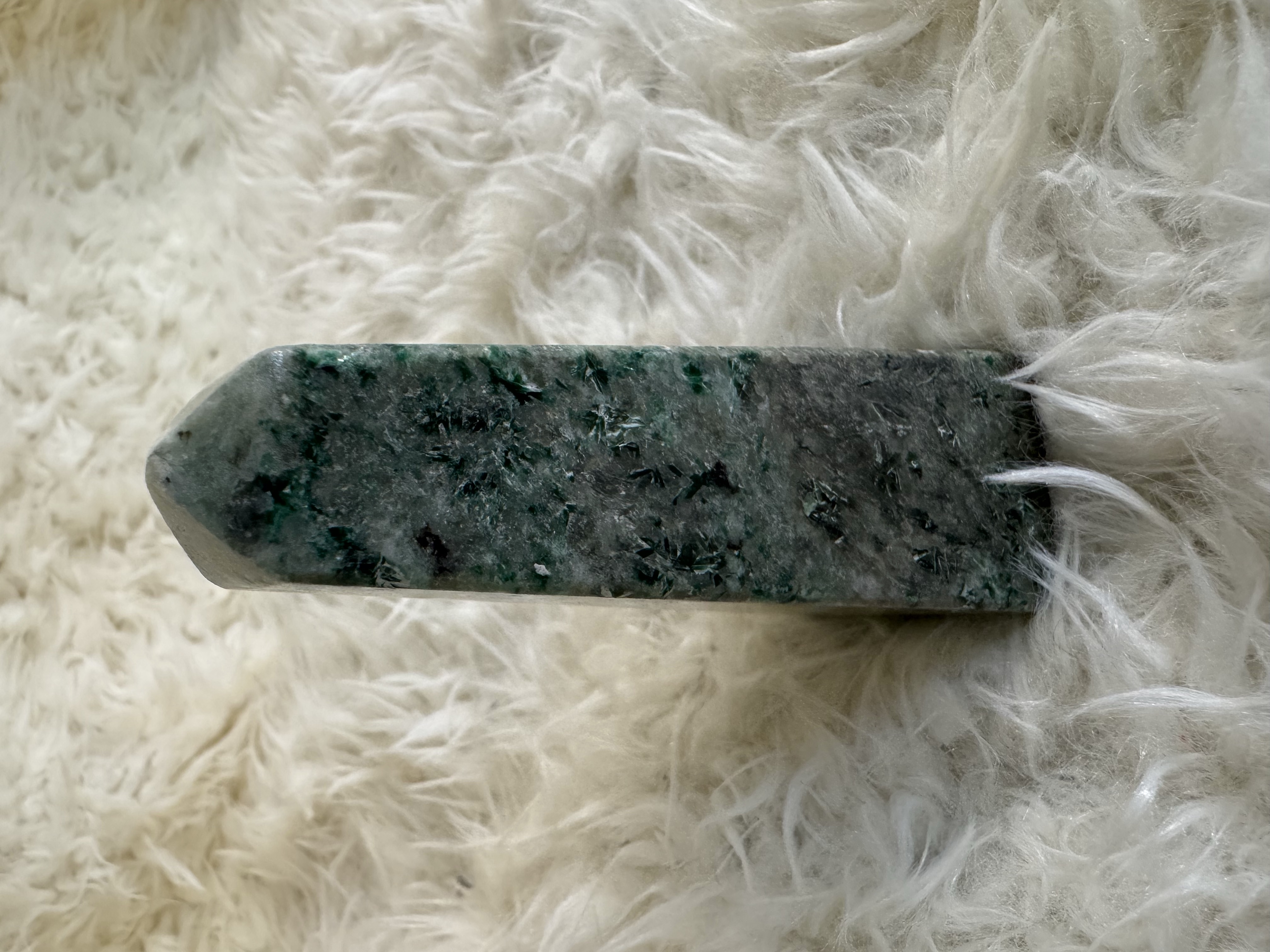 Chakra Healing Green Kyanite Obelisk