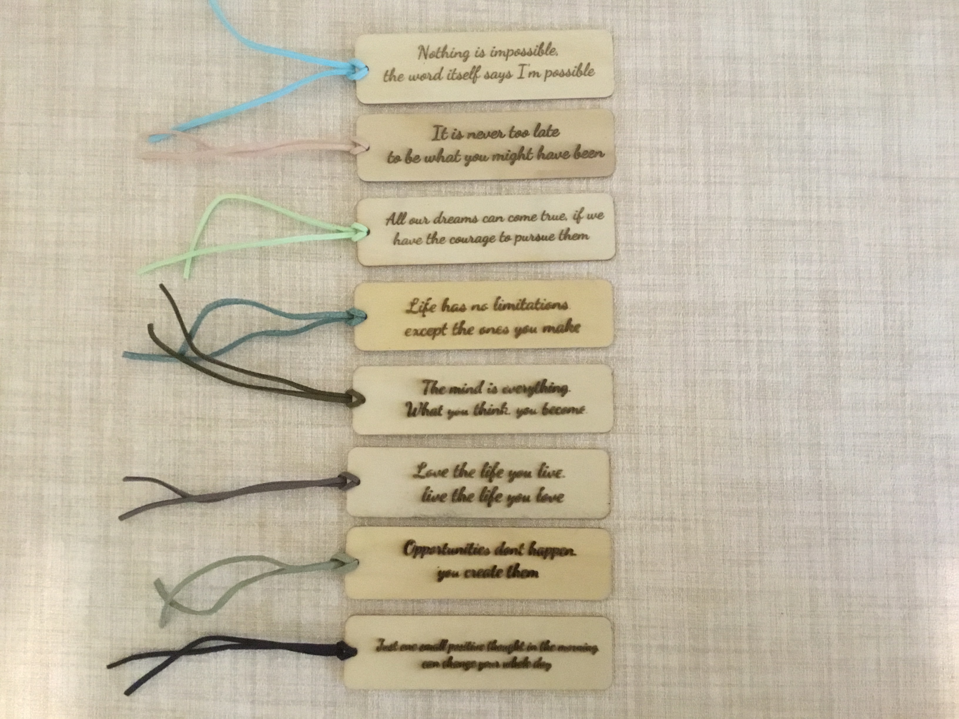 Customized Laser Engraved Bookmarks