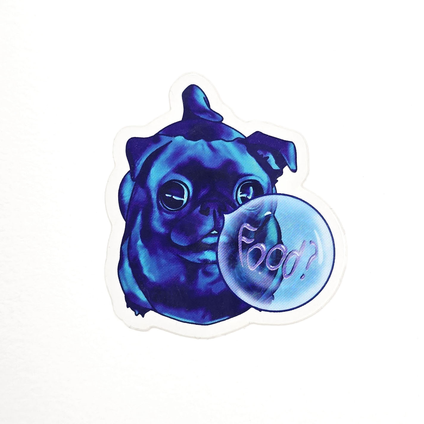 Pug want the food! Hint hint - Sticker