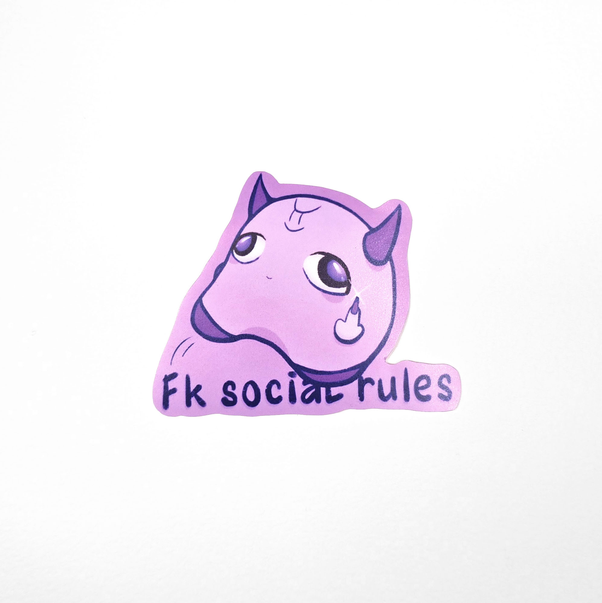 Hum! Fk Social rules - Big sticker