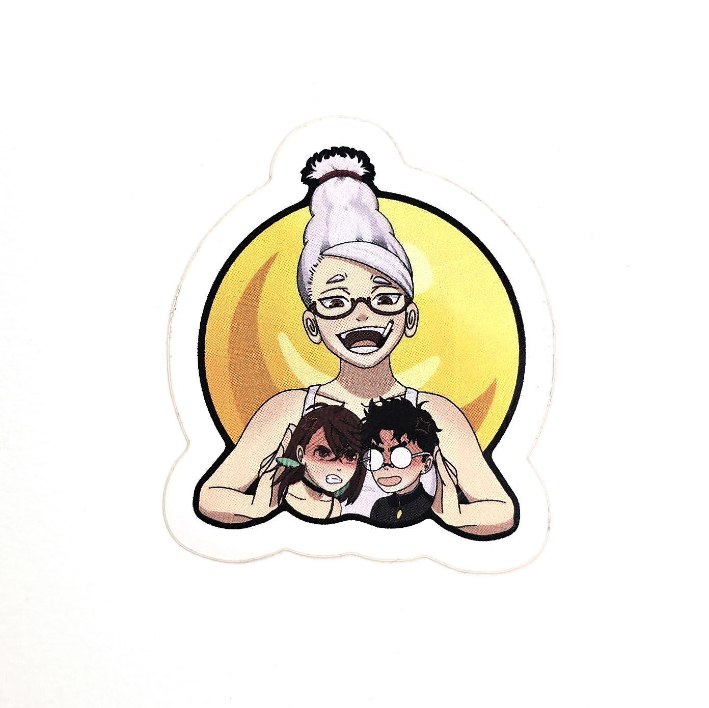 Momo, Okarun, Seiko and a bit more of Okarun - Sticker