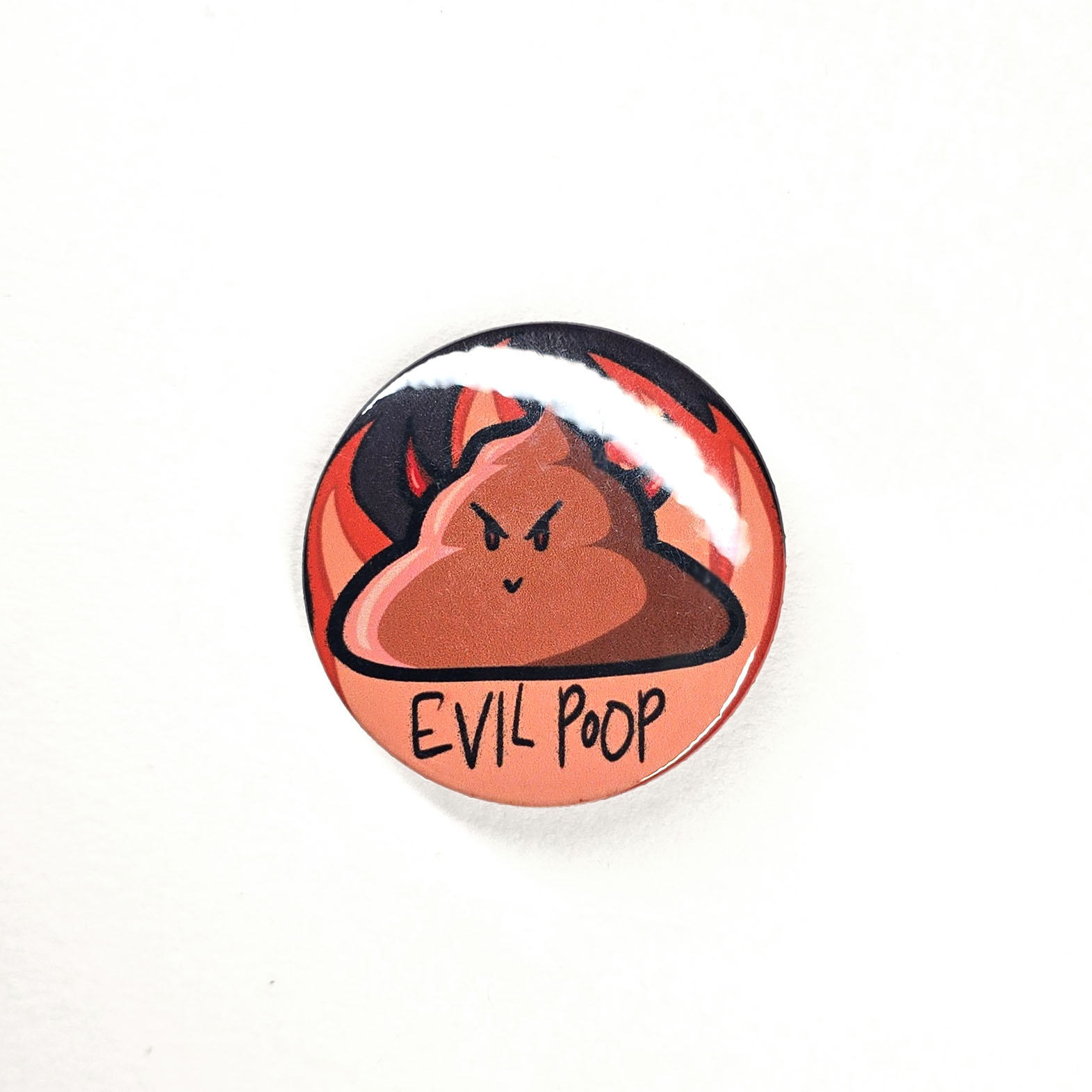Halloween Evil poop - Button