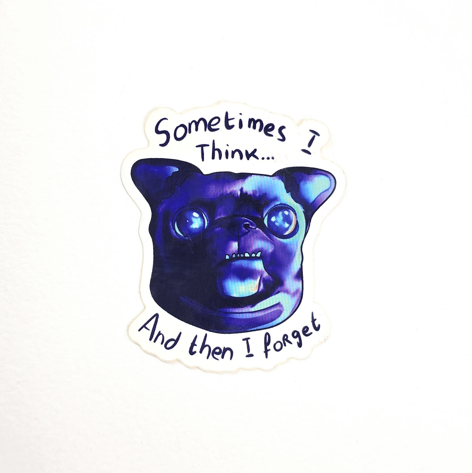 Smoll, happy pug brain - Sticker