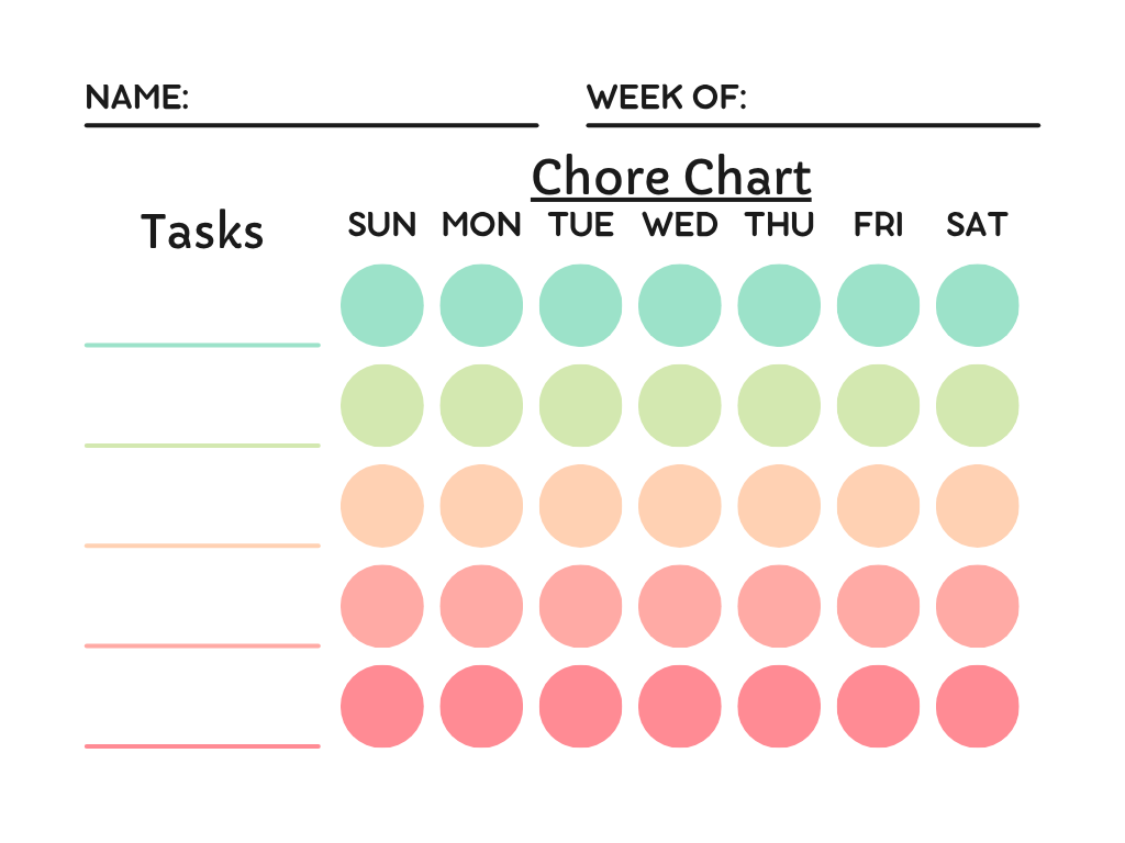 Free Printable Chore Chart
