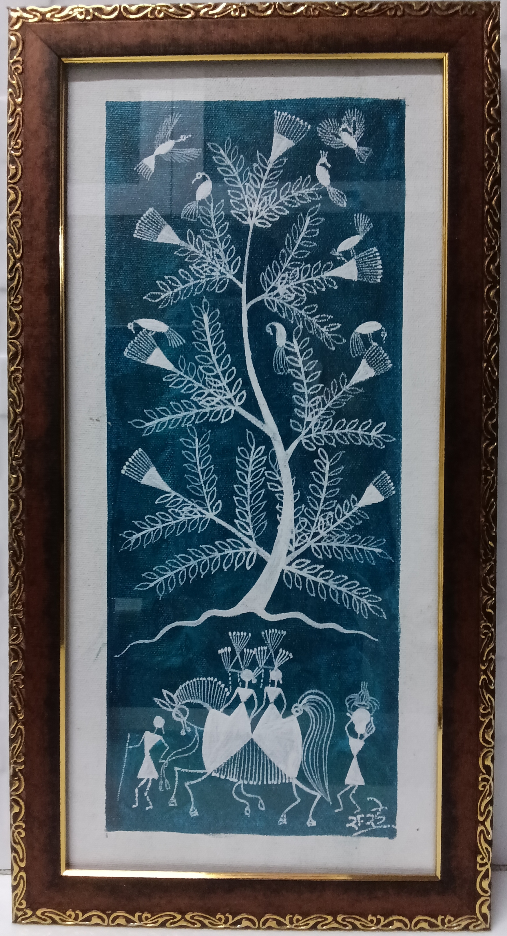 Handmade Indian traditional "Patta-Chitra" art from Orissa , "Madhubani" art from Bihar for your living and dining room