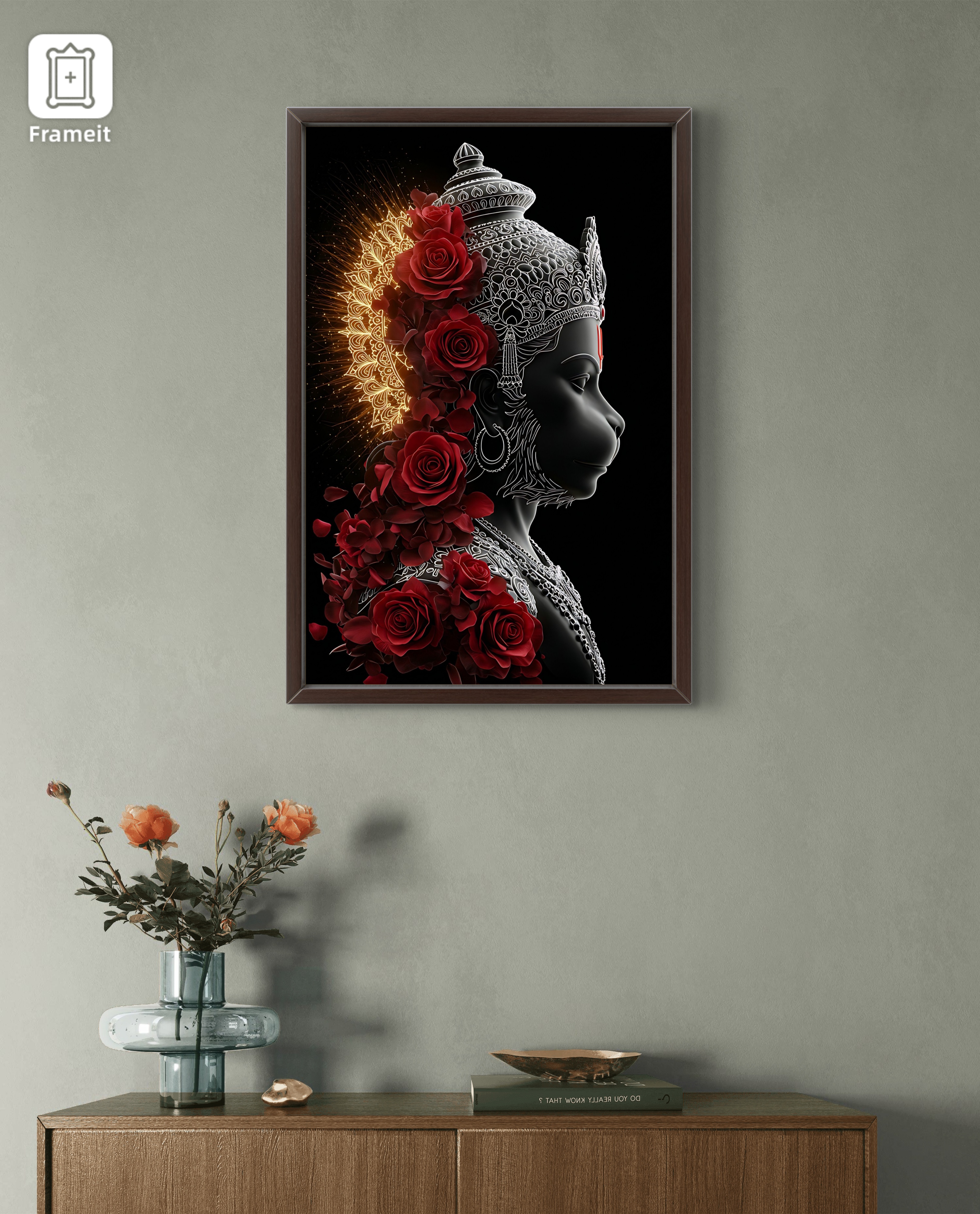 Divine Hanumanji Face Art Frame