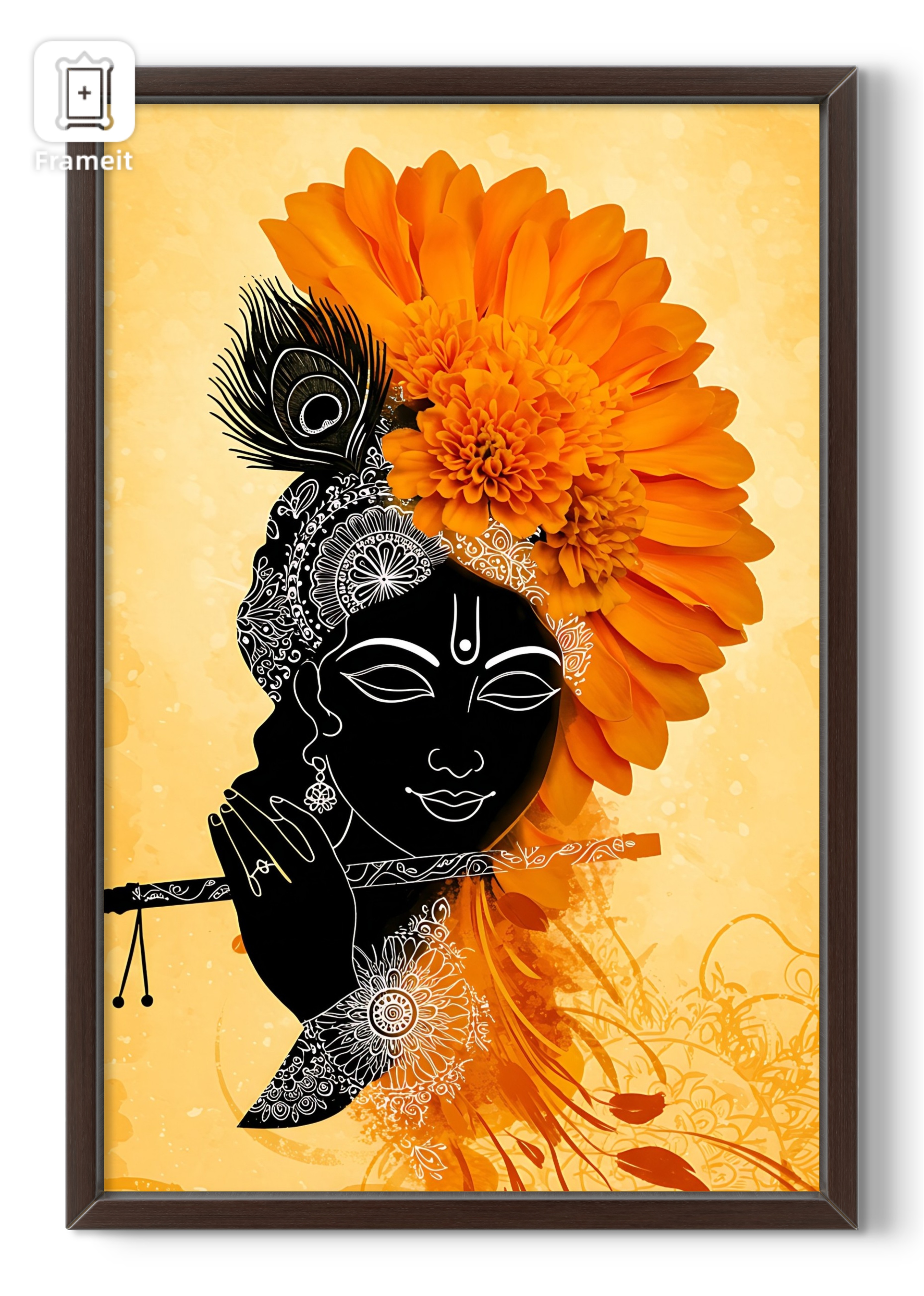 Shri Krishna Flower art