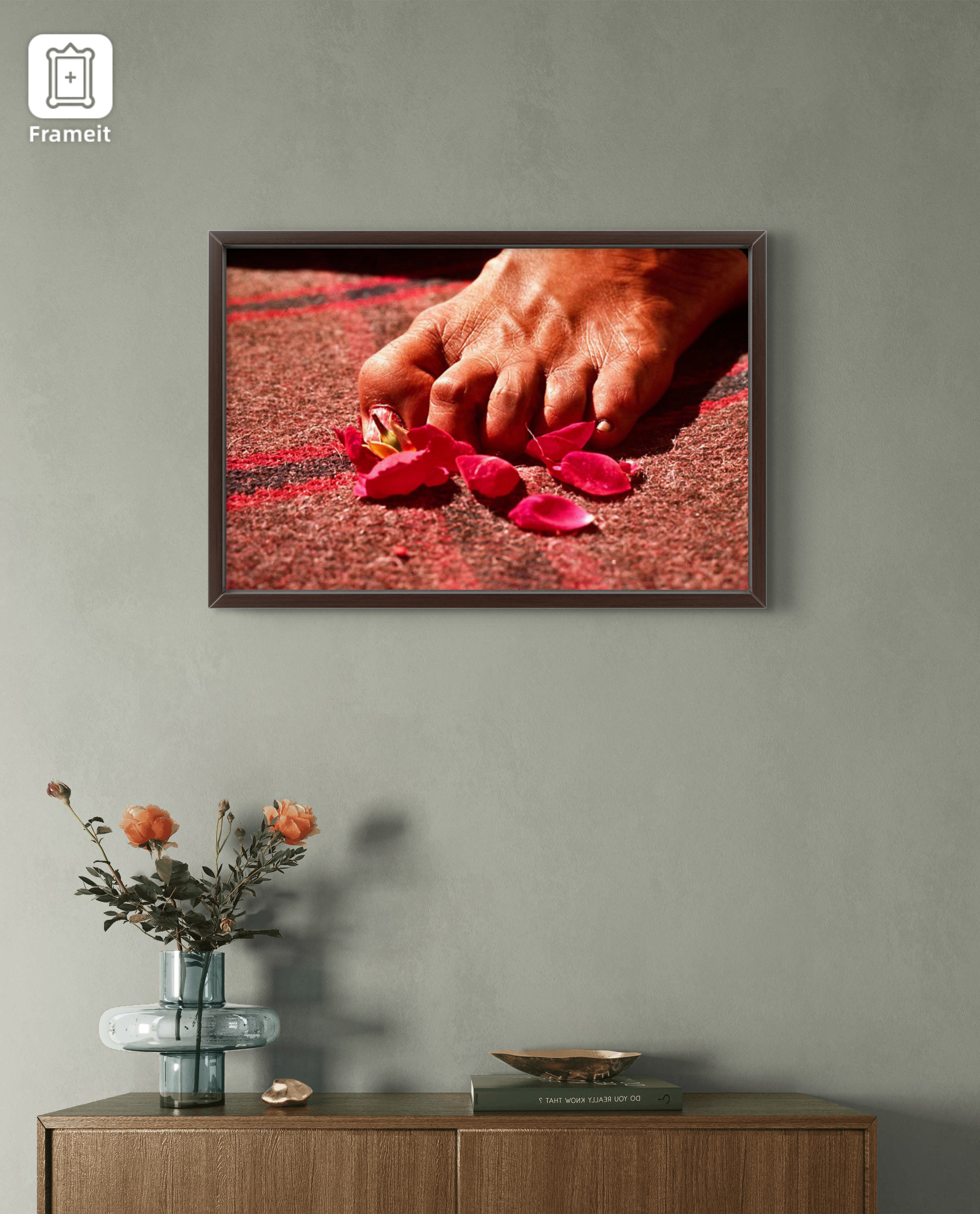 Neem Karoli Baba Charan Divine Art Frame