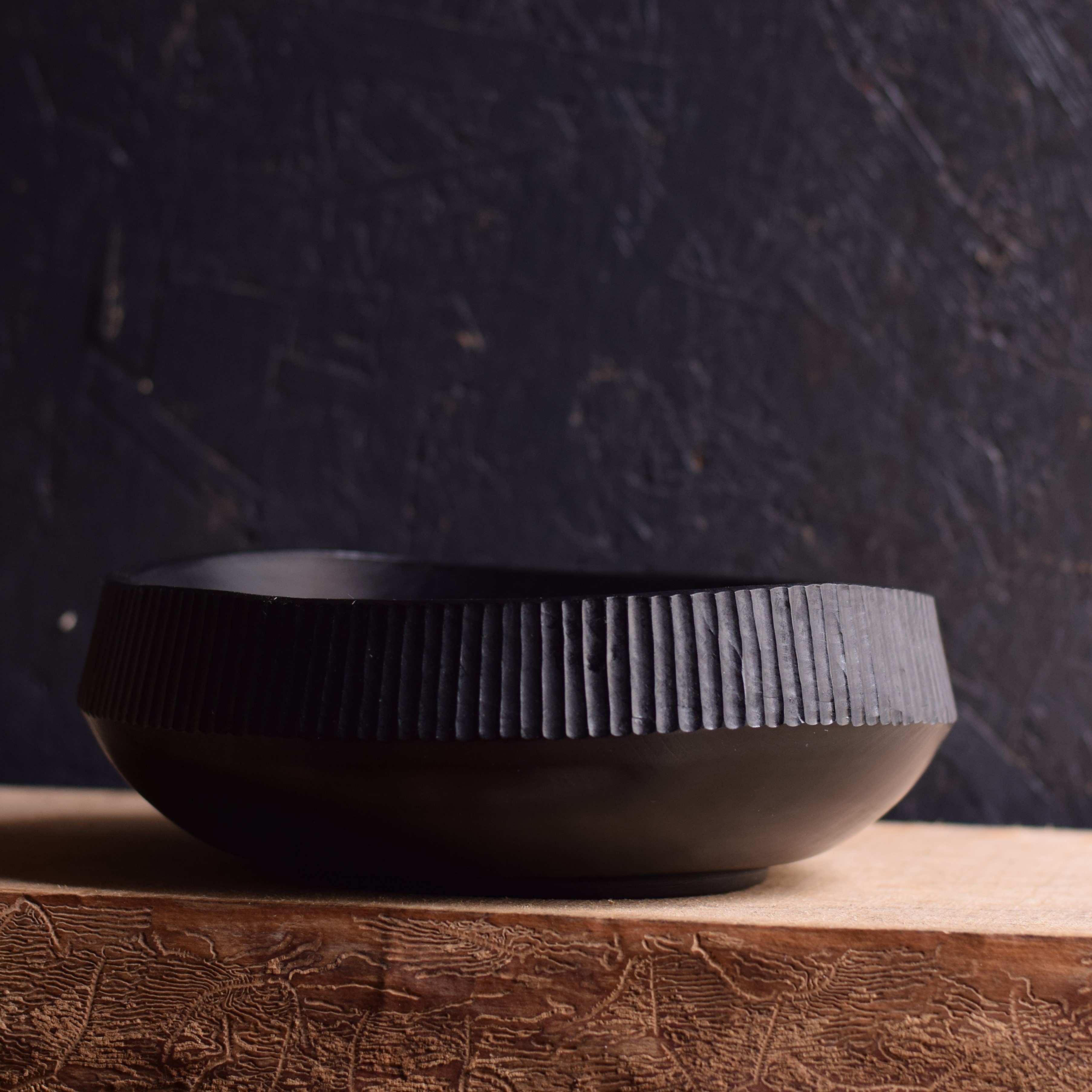 Large Ebonised Cherry Bowl #1