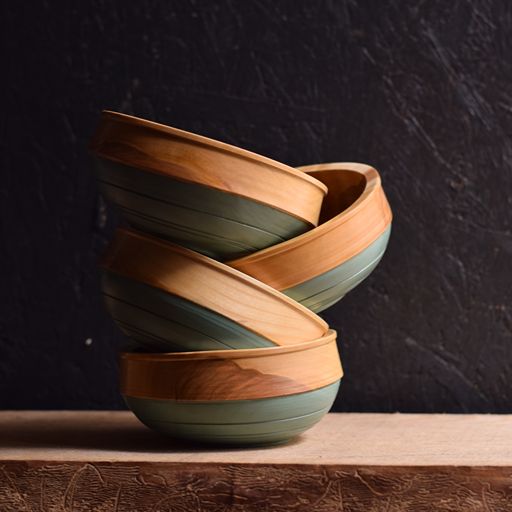 Cherry Eating Bowls - Green