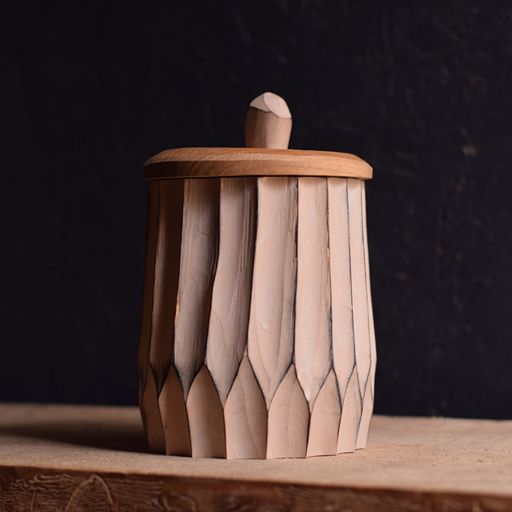 Tall Deep Fluted Shrink Pot #22