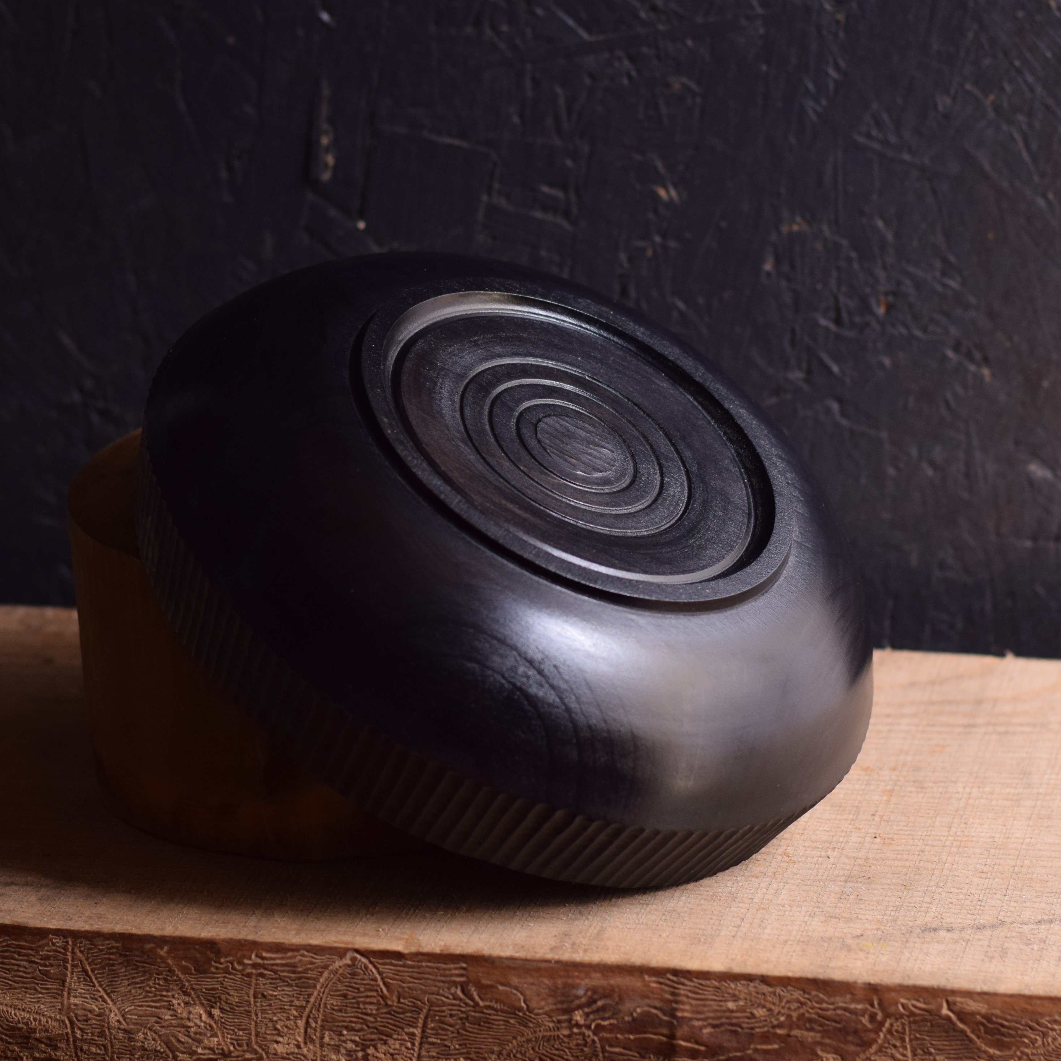Large Ebonised Cherry Bowl #1