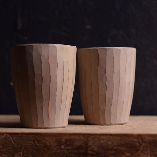 Cherry Fluted Coffee Cups - Truffle White