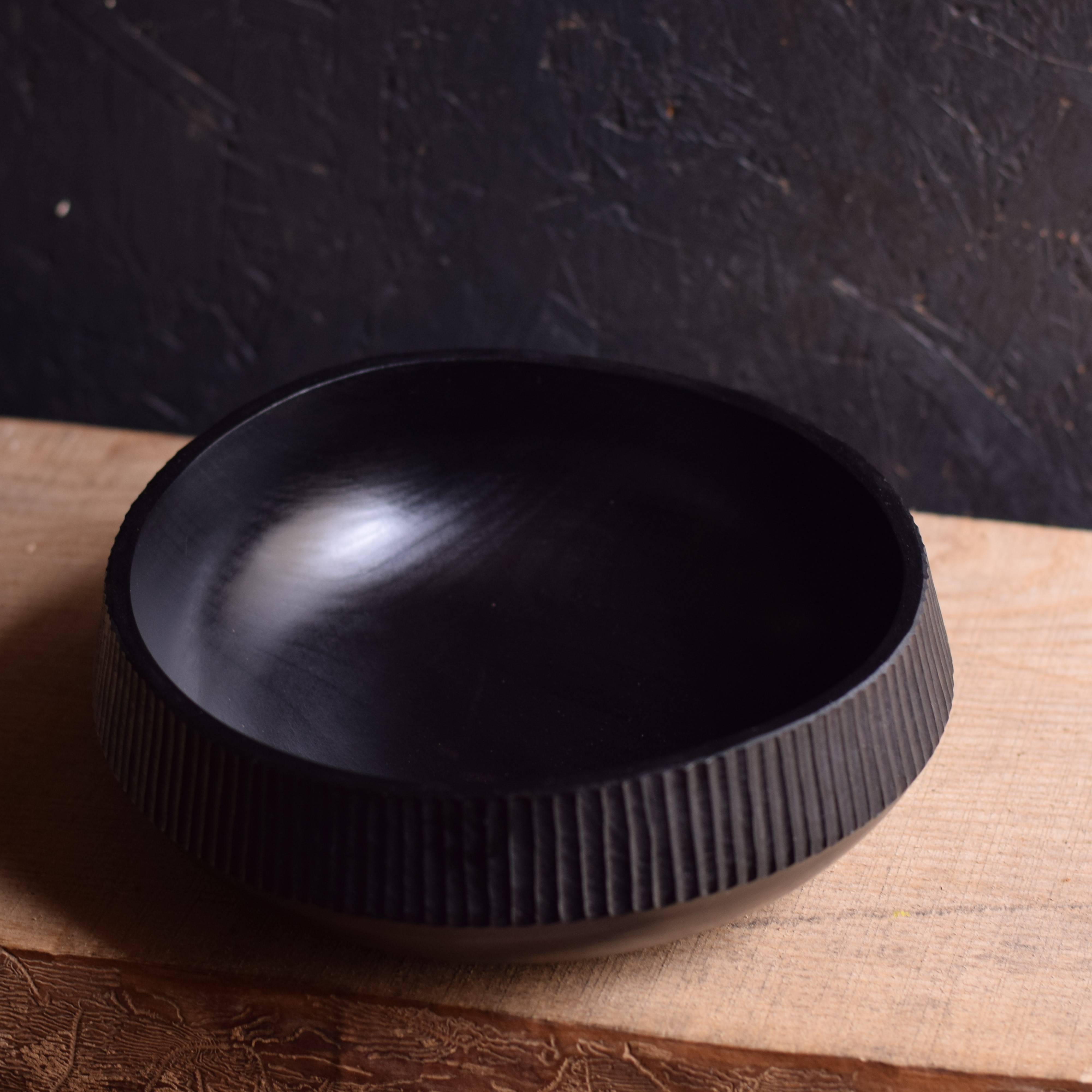 Large Ebonised Cherry Bowl #1