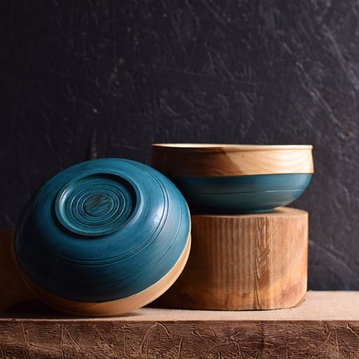 Cherry Eating Bowls - Blue